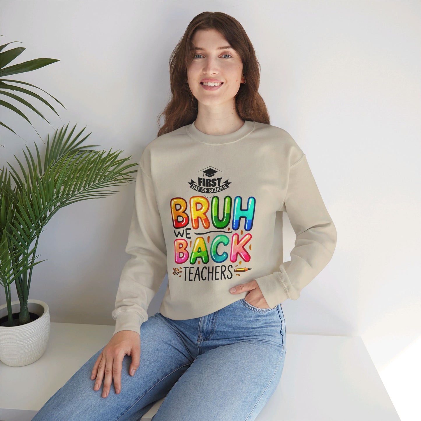 We Love Teachers Sweatshirt, Back To school unisex heavy blend crewneck sweatshirt, Teacher Back To school Sweatshirt. First Day Vibes Sweatshirt.