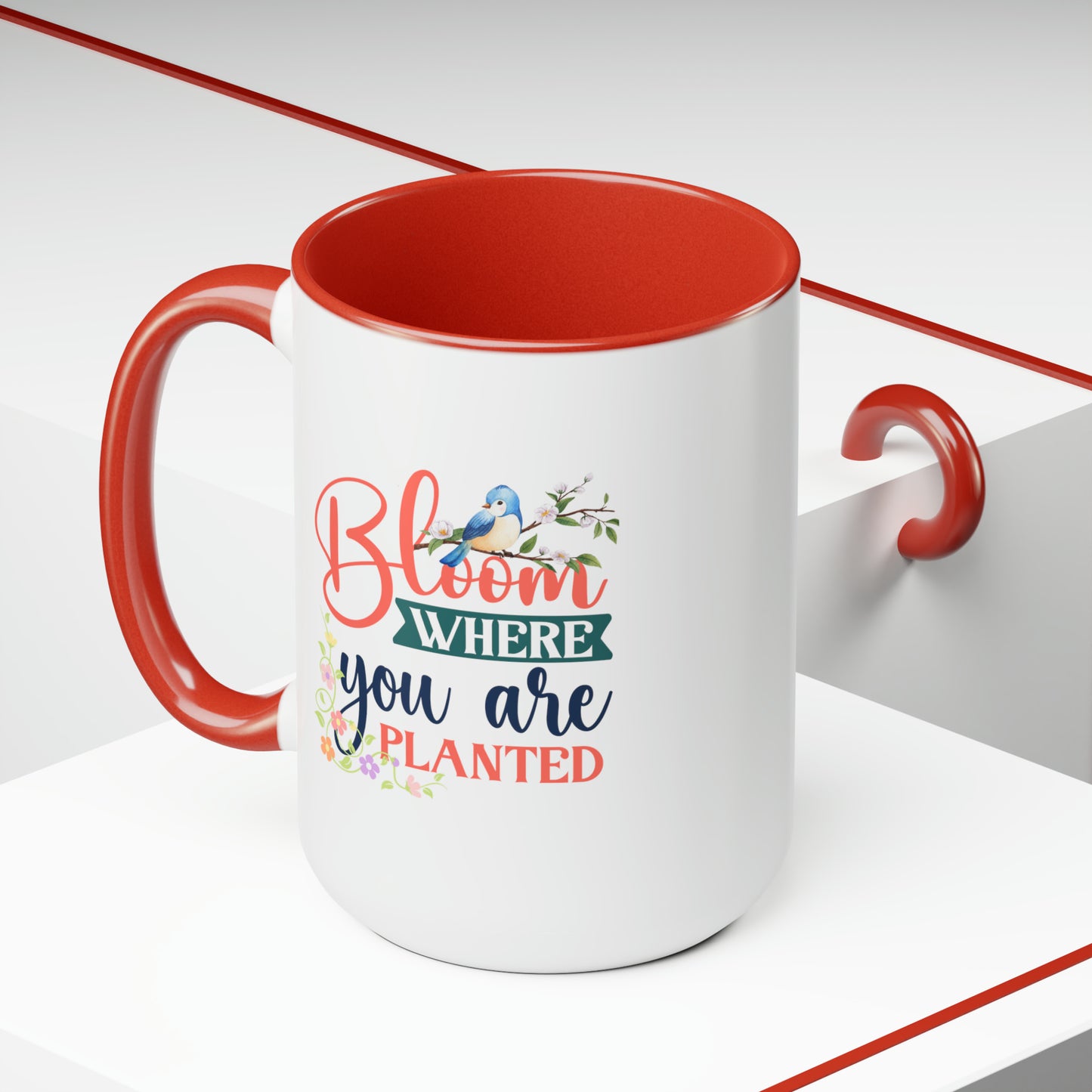 Spring time two-Tone Coffee Mugs, 15oz