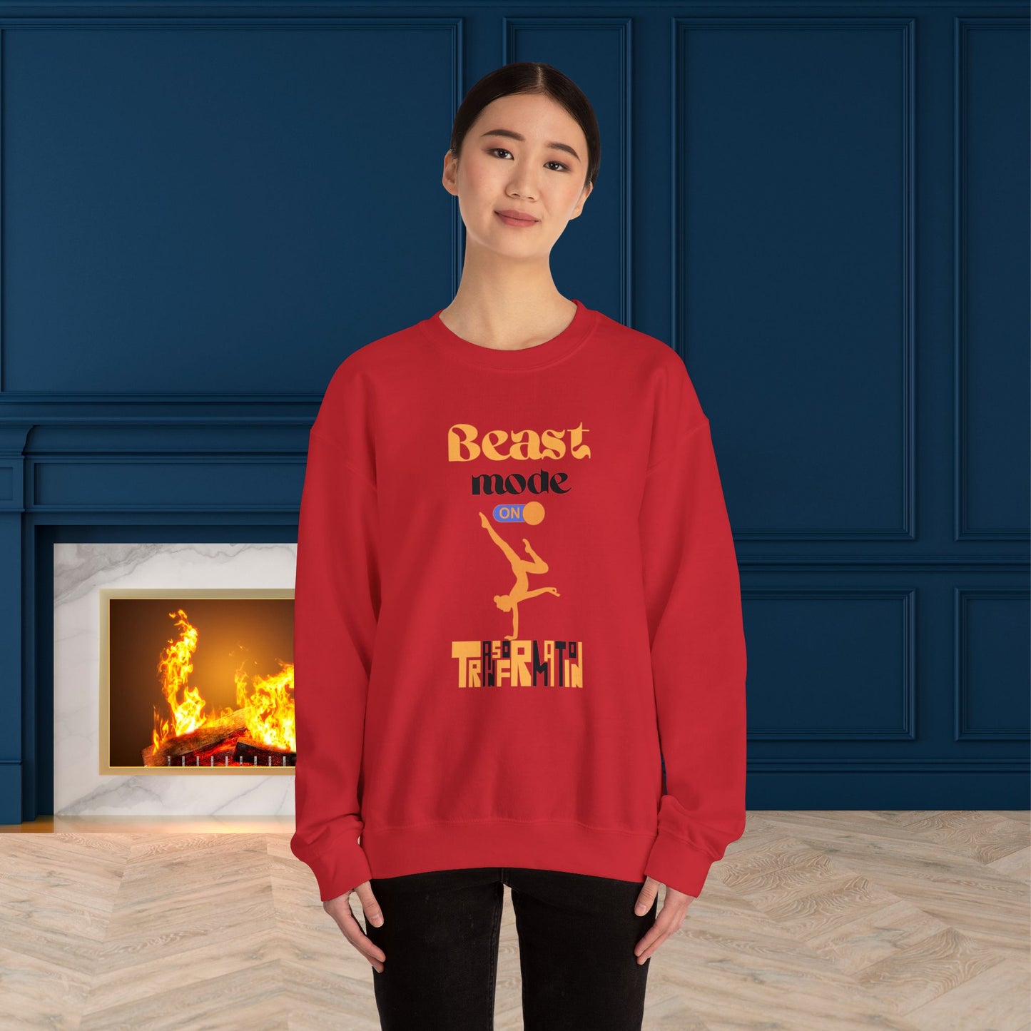 Beast Mode On Yoga unisex heavy blend crewneck sweatshirt,Yoga workout Sweatshirt,Yoga lovers Sweatshirt, Yoga Instructor Gift, Gym Sweatshirt, Gift For Yoga lovers, Gift For Yogi.