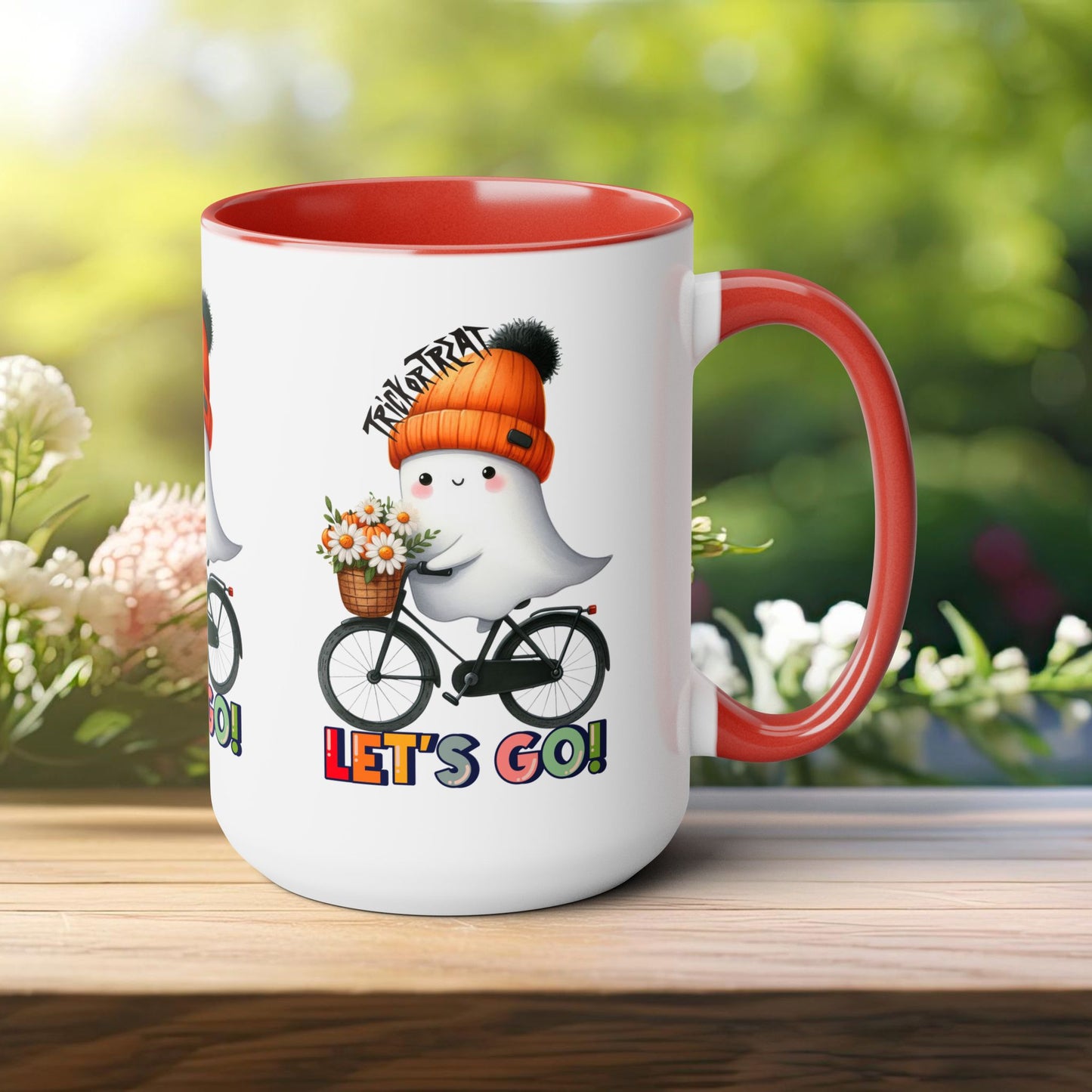 Happy Halloween Coffee Mug, Let's Go Halloween Coffee Mug, Trick or Treat Halloween Coffee Mug, Cute Ghost Coffee Mug, Spooky Season Halloween Coffee Mug.