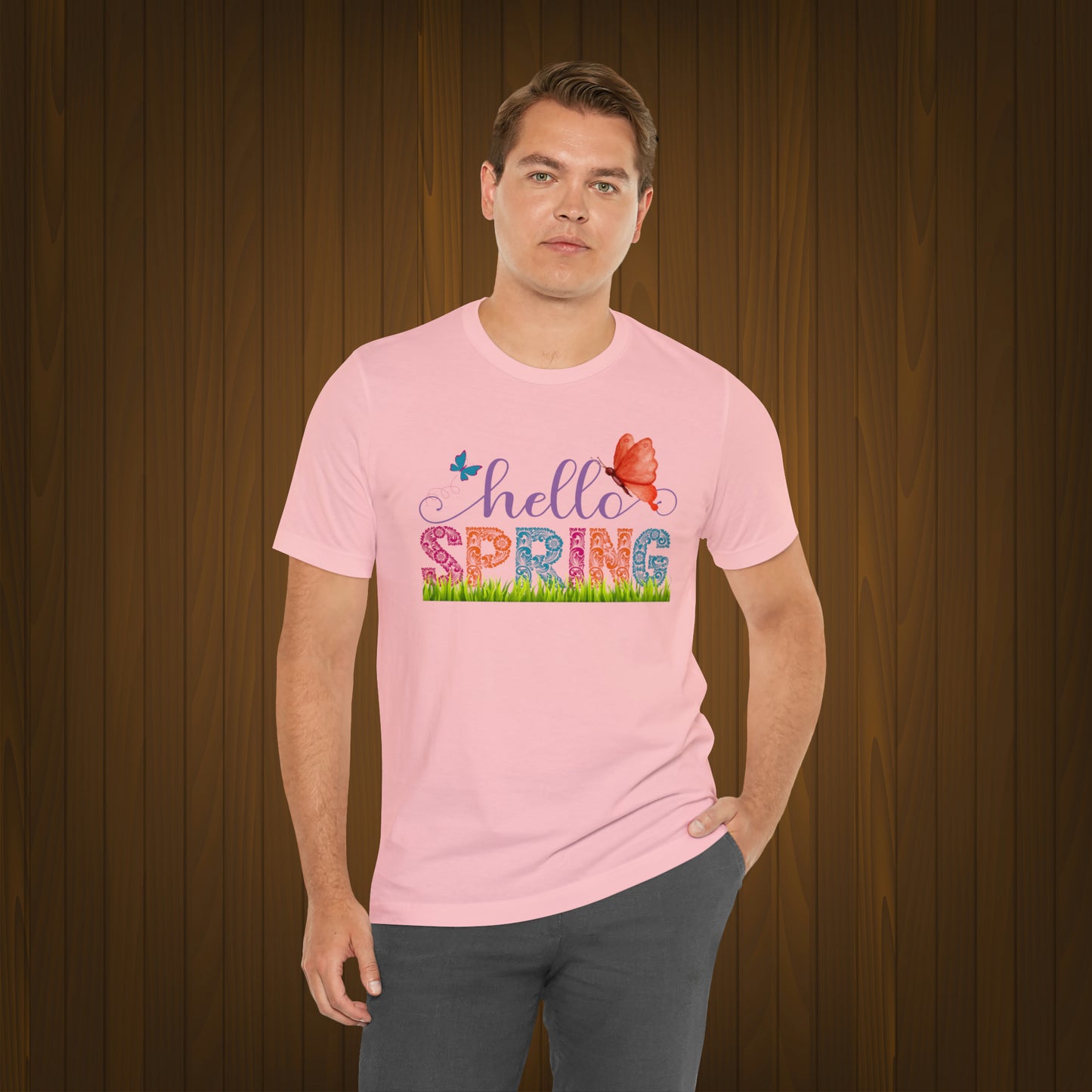 Hello Spring Unisex T-shirt, Spring Vibes Trendy Shirt.