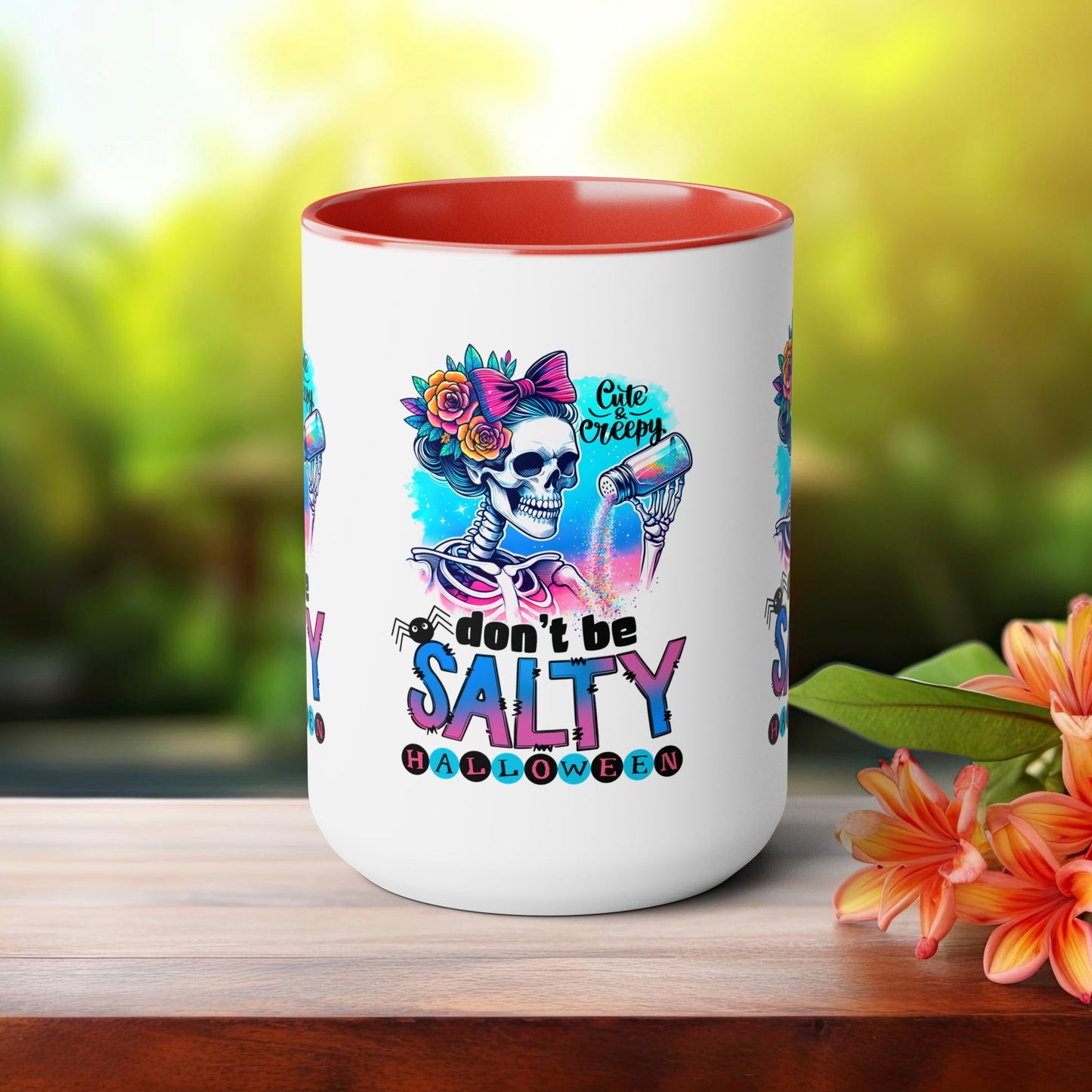Don't Be Salty Happy Halloween Coffee Mug, Let's Go Halloween Coffee Mug, Trick or Treat Halloween Coffee Mug, Cute Skeleton Coffee Mug, Spooky Season Halloween Coffee Mug.