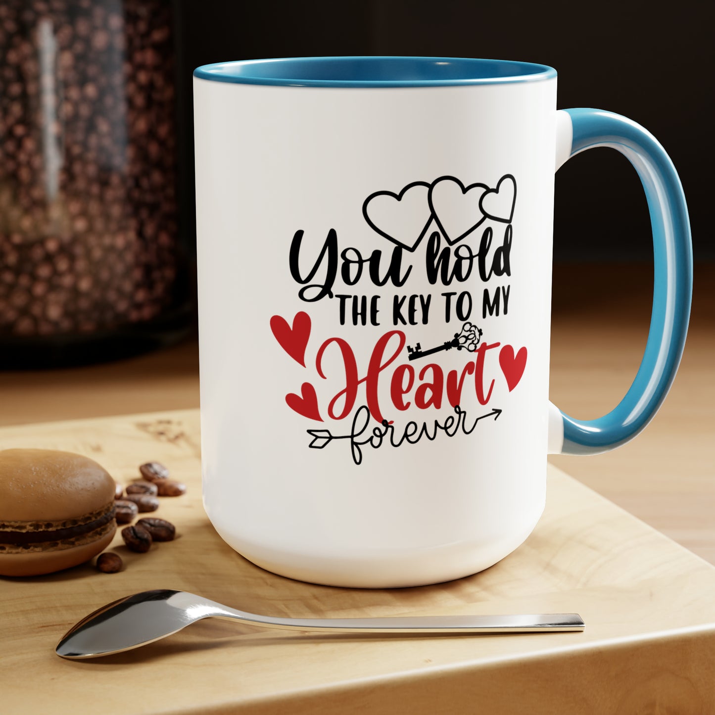 Happy valentines day Two-Tone Coffee Mugs, 15oz
