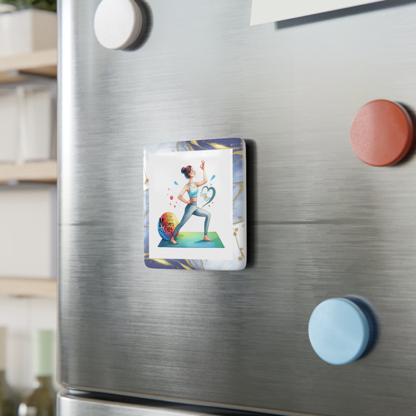 Happy Mother's Day Porcelain Magnet, Square