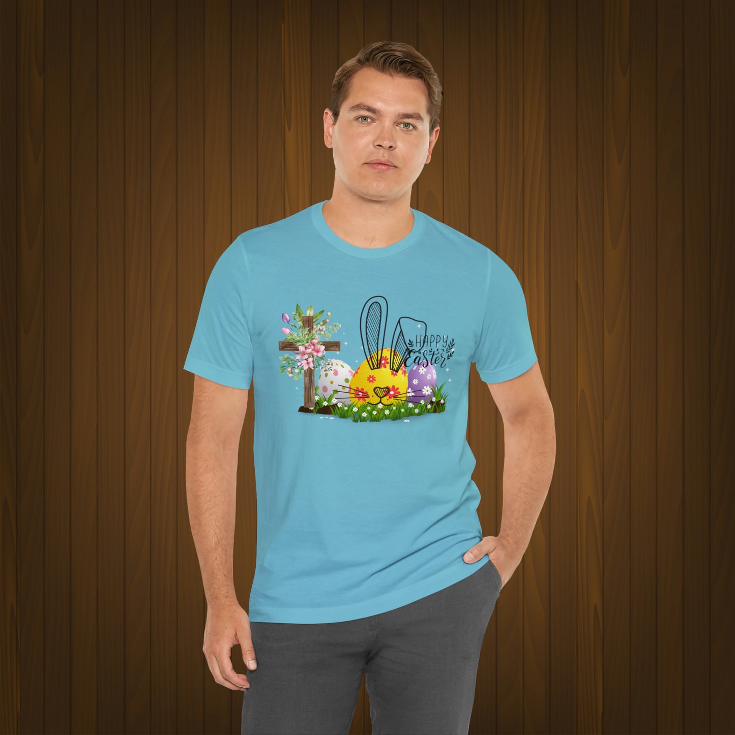 Happy Easter Unisex Jersey Short Sleeve Tee