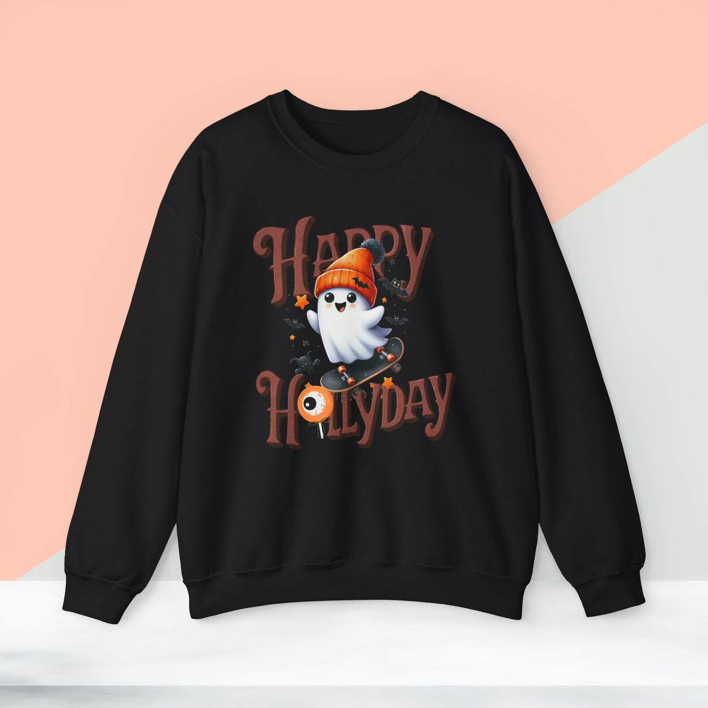 Happy Halloween Sweatshirt, Happy Halloween Sweatshirt - Unisex Heavy Blend Crewneck, Halloween Sweatshirt, Cute Spooky Ghost sweatshirt.