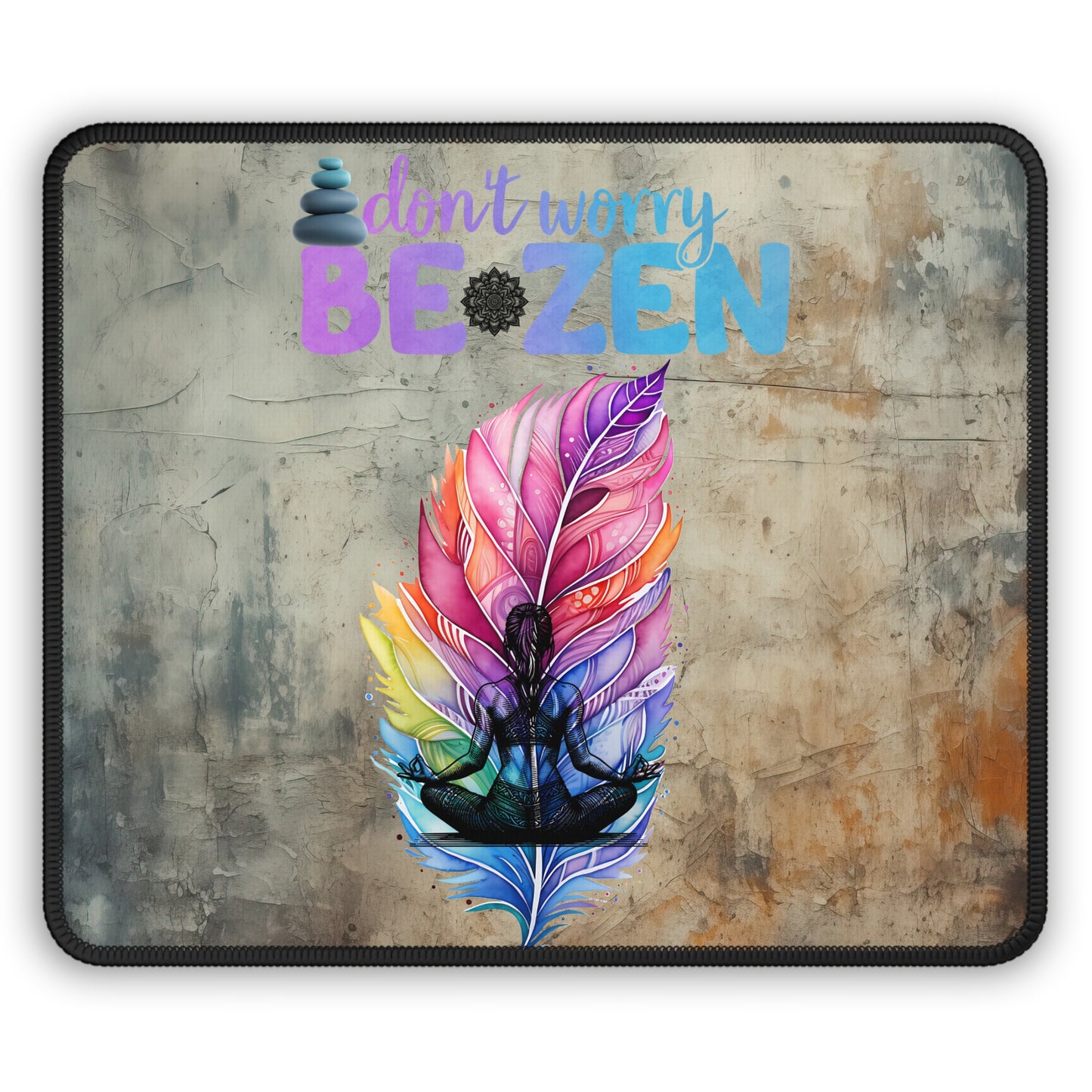 Don't Worry Be Zen Yoga Mouse Pad,Unique Gift For Meditation And Yoga Lover, Cute Yoga Mouse Pad, Mindful Yoga Gift, Yoga lover Mouse Pad, Yoga Instructor Gift, Gift For Yoga lovers, Gift For Yogi.