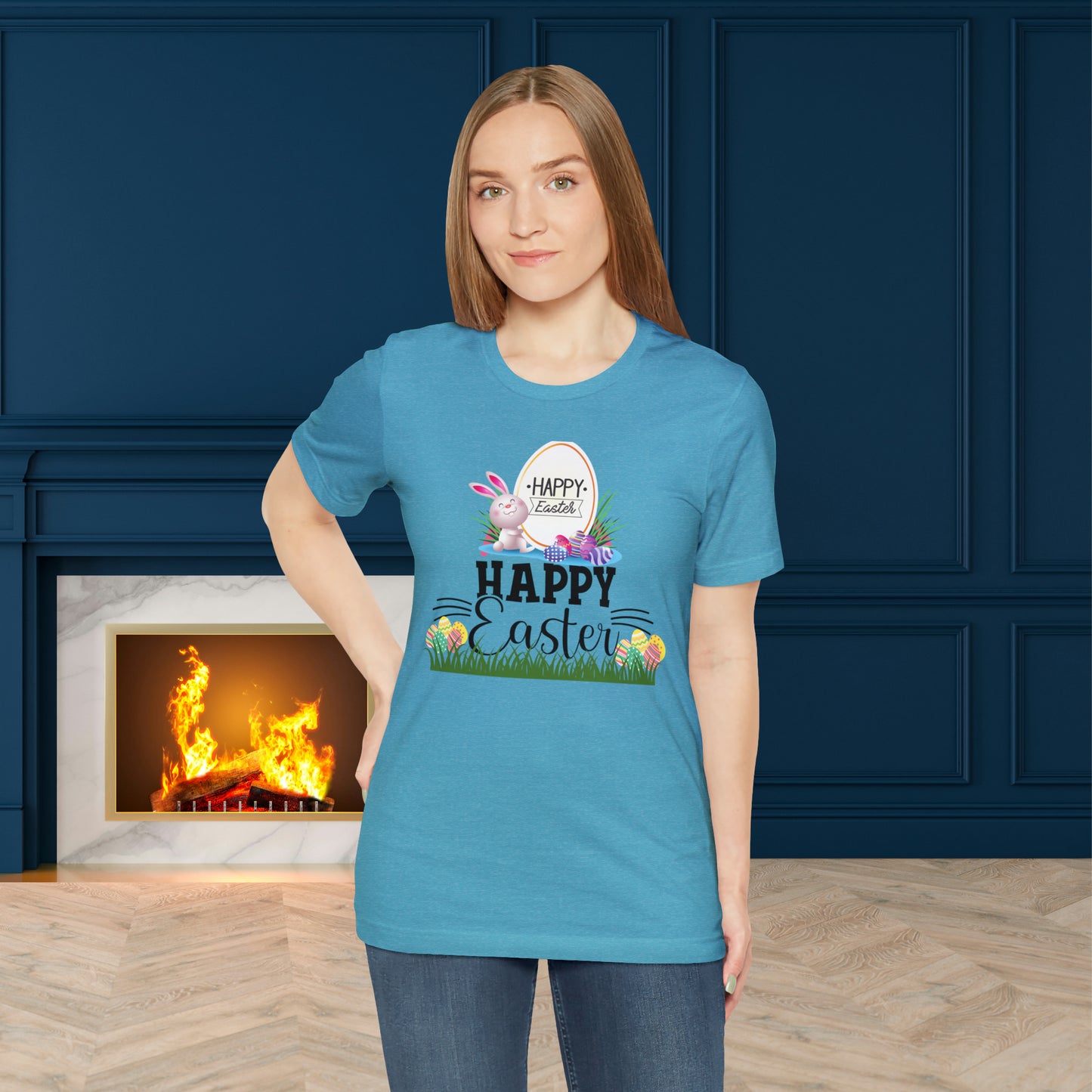 Happy Easter Unisex Jersey Short Sleeve Tee