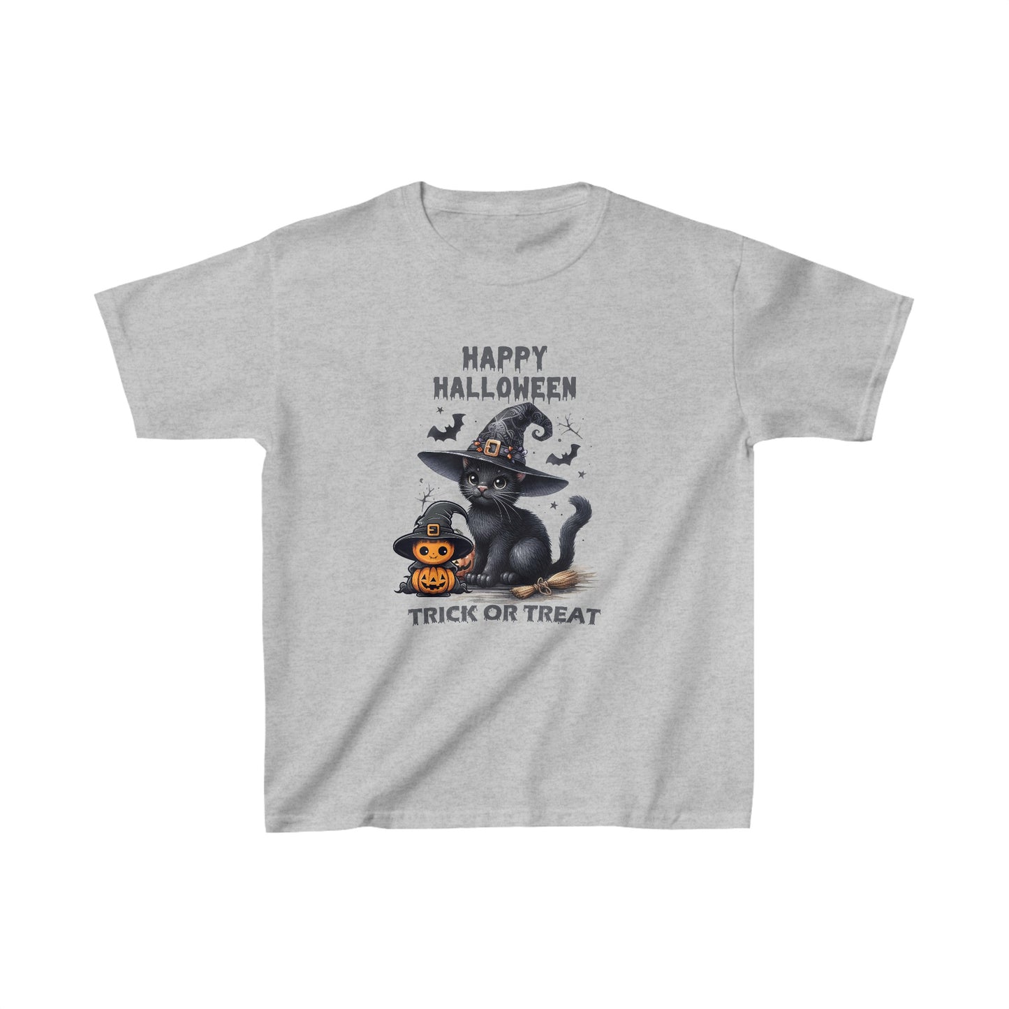 Happy Halloween Kids Shirt, Spooky Halloween Kids Heavy Cotton™ Tee, Spooky Season Kids Shirt, Spooky Vibes Shirt, Trick Or Treat Cotton T-Shirt.