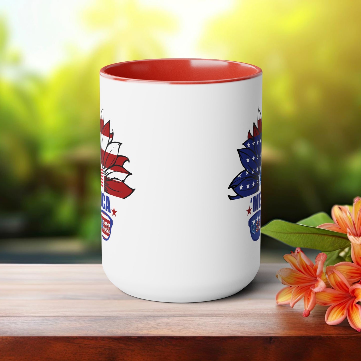 Happy 4th Of July Two -Tone Coffee Mug.15oz.