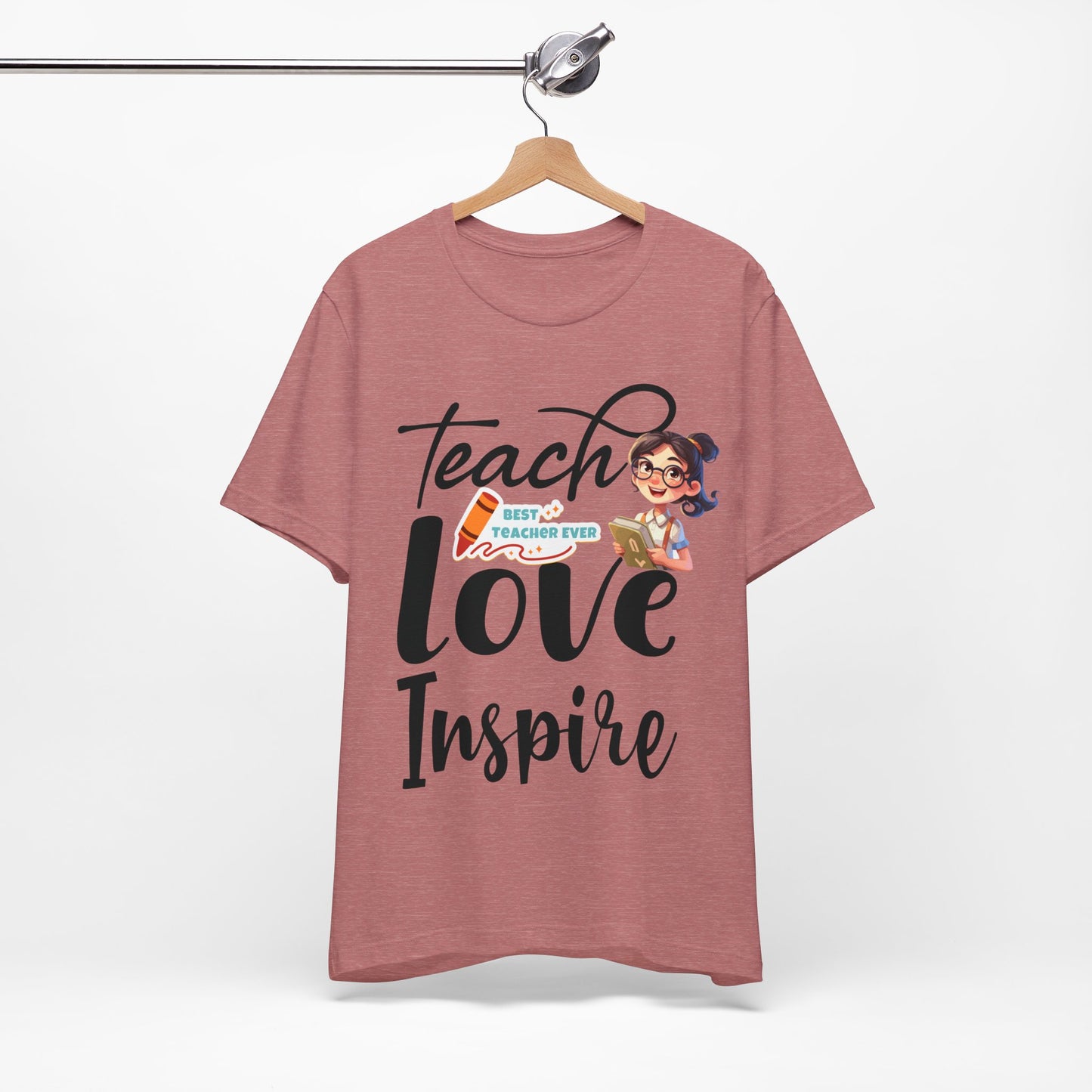 Teach Love Inspire T-shirt, Hello Teacher T-Shirt, Back To School T-Shirt, Teach Love Inspire Teacher Shirt, Teacher Back To school unisex jersey short sleeve.First Day Vibes T-Shirt.