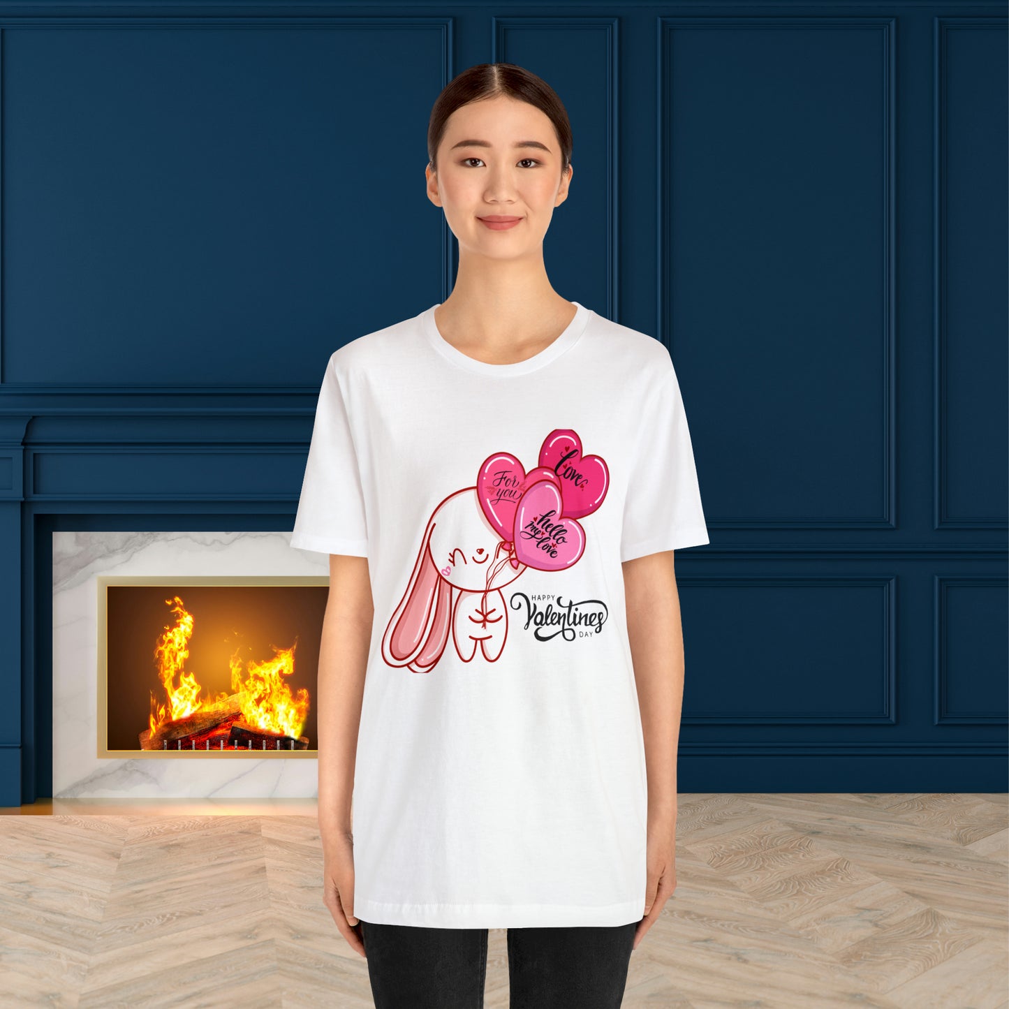 Happy valentines day Unisex Jersey Short Sleeve Tee