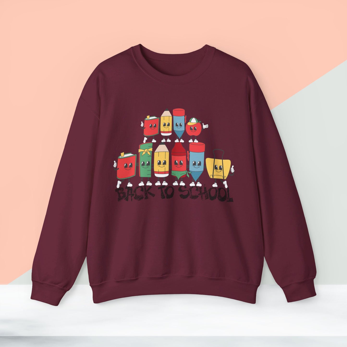 Back To school unisex heavy blend crewneck sweatshirt, We Love Teachers Sweatshirt,Teacher Back To school Sweatshirt. First Day Vibes Sweatshirt.