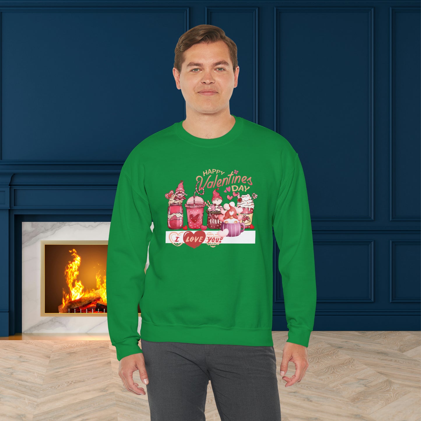 Happy valentines day Unisex Heavy Blend™ Crewneck Sweatshirt