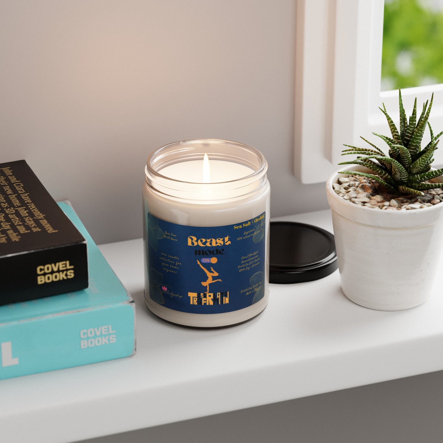 Beast Mode On Yoga Scented Soy Candle, 9oz,Yoga , CuteCandle, Mindful Gift, Yoga lovers candle, Yoga Instructor Gift, Gift For Yoga lovers, Gift For Yogi.