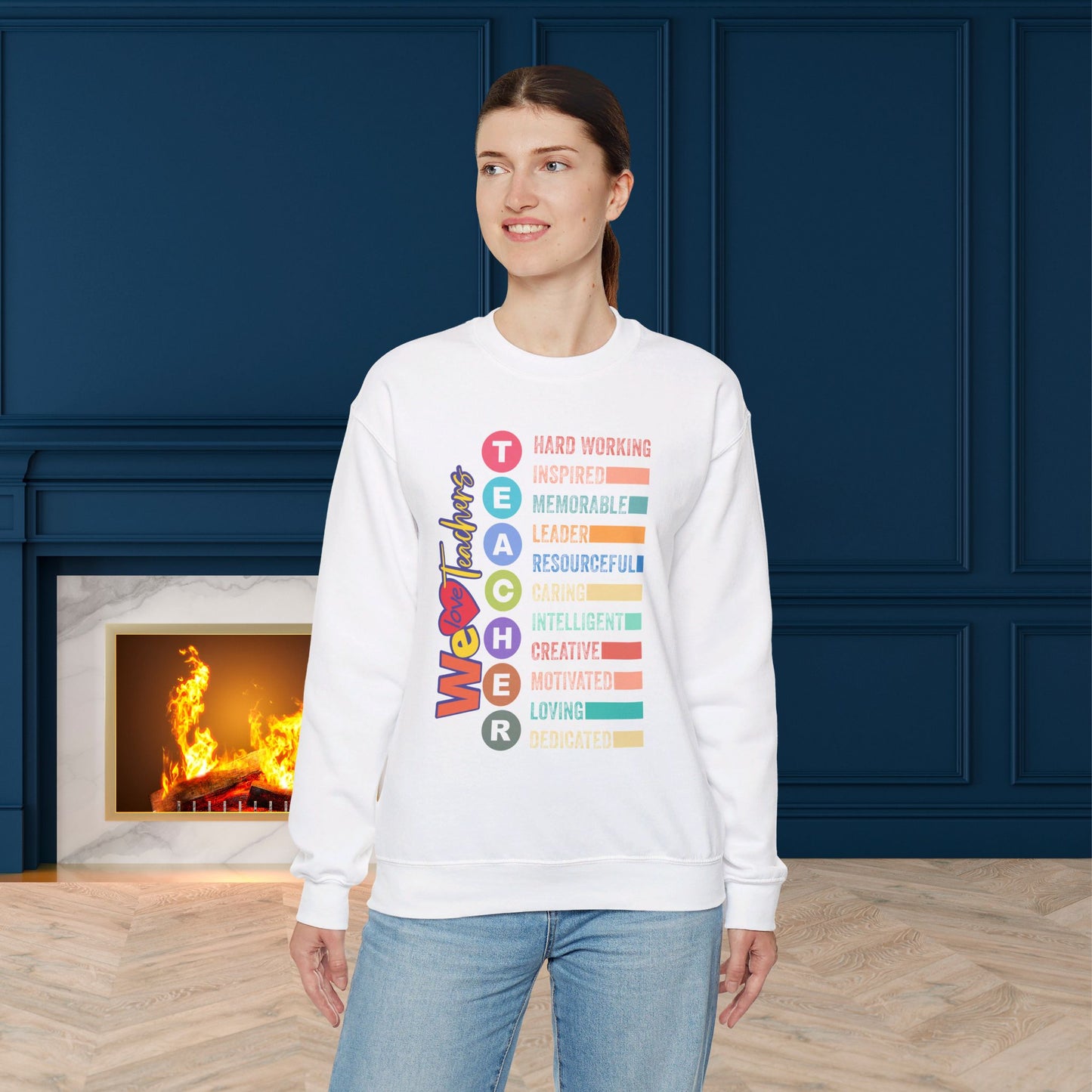 We Love Teachers Sweatshirt, Back To school unisex heavy blend crewneck sweatshirt, Teacher Back To school Sweatshirt. First Day Vibes Sweatshirt.