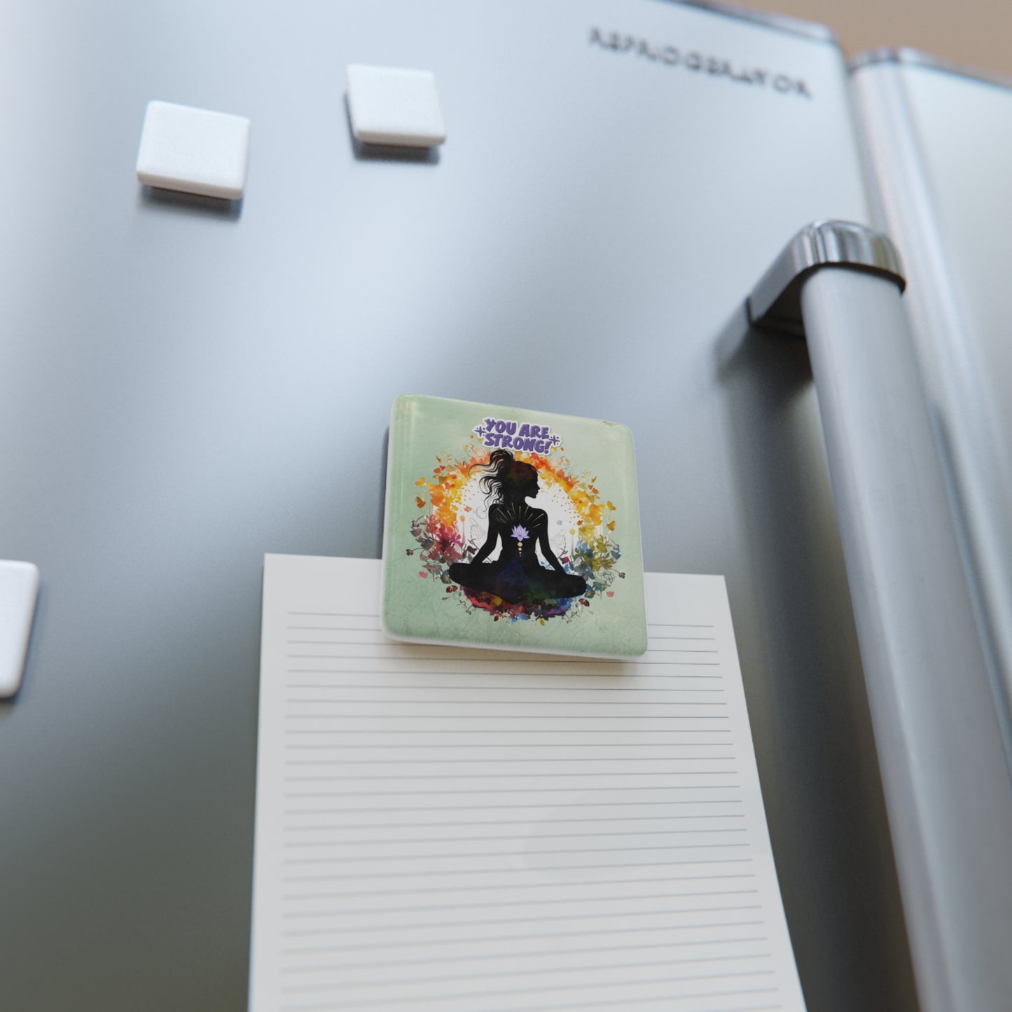 You Are strong Yoga Porcelain Magnet, Square, Cute Porcelain Magnet, Mindful Gift, Yoga lovers Porcelain Magnet, Yoga Instructor Gift, Gift For Yoga lovers, Gift For Yogi.