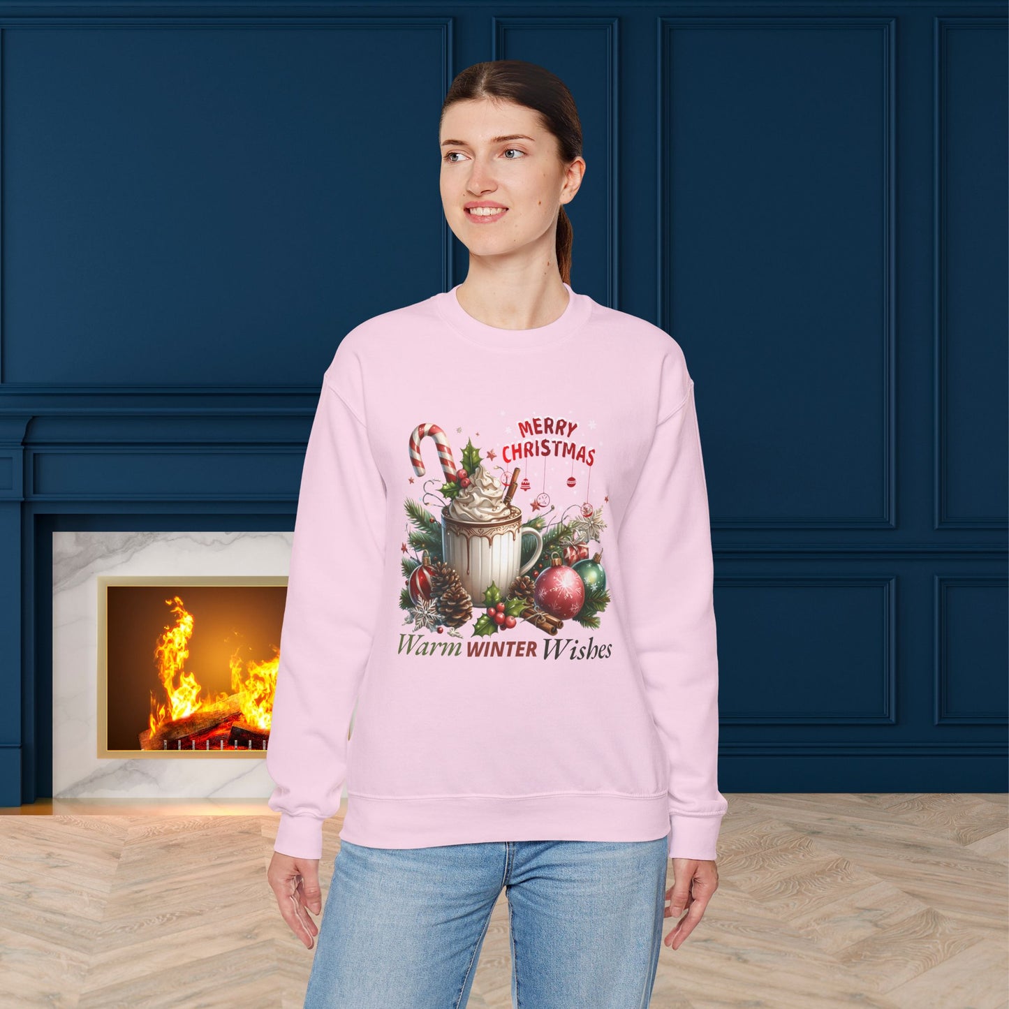 Warm Winter Wishes Christmas Sweatshirt - Unisex Heavy Blend, Merry Christmas, Festive, Christmas Gift, Crewneck, merry Christmas Sweatshirt, Christmas Sweatshirt Christmas Gift, Festive Sweatshirt.