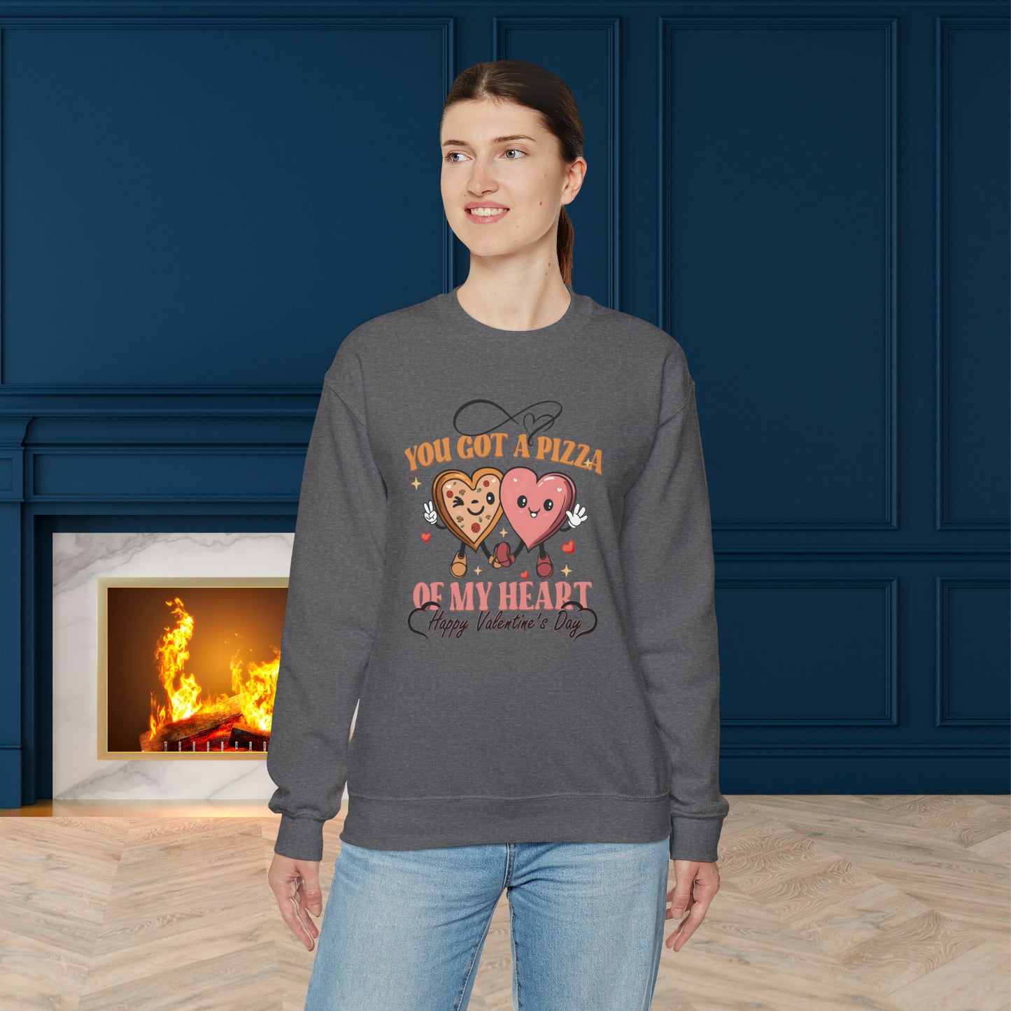 Happy valentines day Unisex Heavy Blend™ Crewneck Sweatshirt