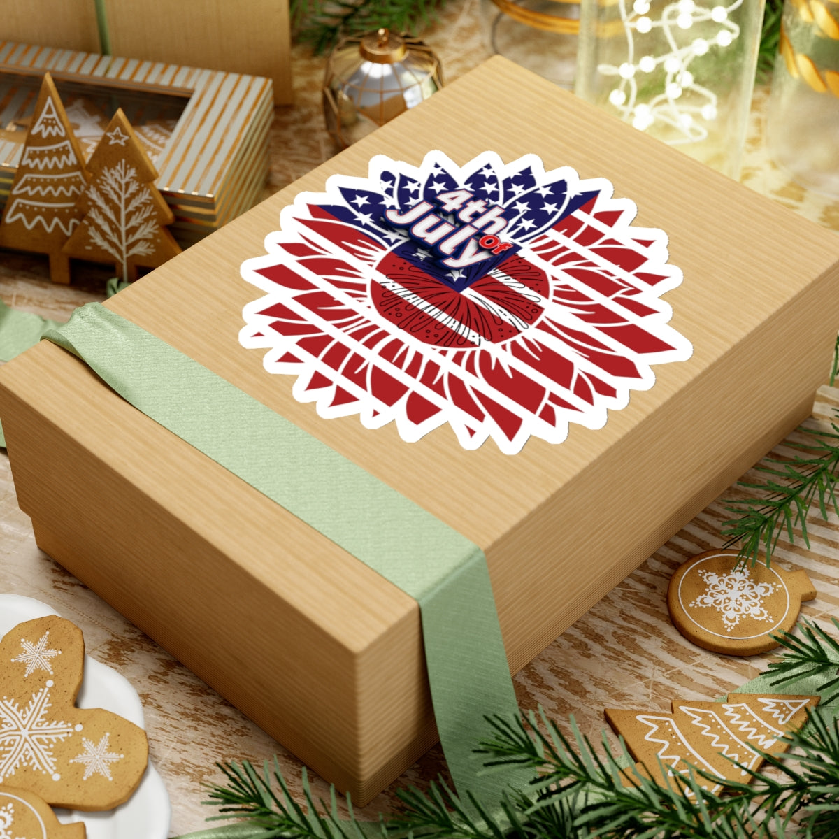 Happy 4th Of July Kiss-Cut Stickers, America, Flag, Peace Love America. Proud To Be An American, Red White Blue stickers. God Bless America Stickers.