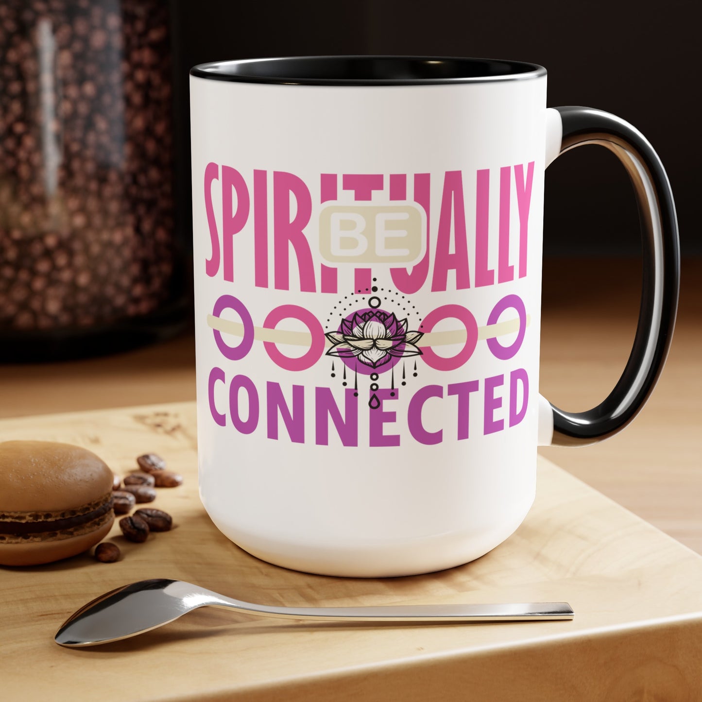 Be Spiritually Connected Yoga Coffee Mug, Cute Yoga Coffee Mug, Yoga lovers Coffee Mug, Yoga Instructor Gift, Gift For Yoga lover, Gift For Yogi.