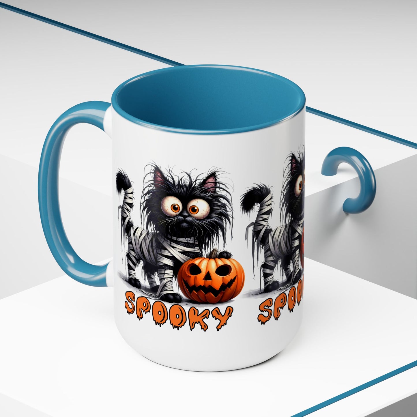 Spooky Happy Halloween Coffee Mug, Let's Go Halloween Coffee Mug, Trick or Treat Halloween Coffee Mug, Cute Ghost Coffee Mug, Spooky Season Halloween Coffee Mug.