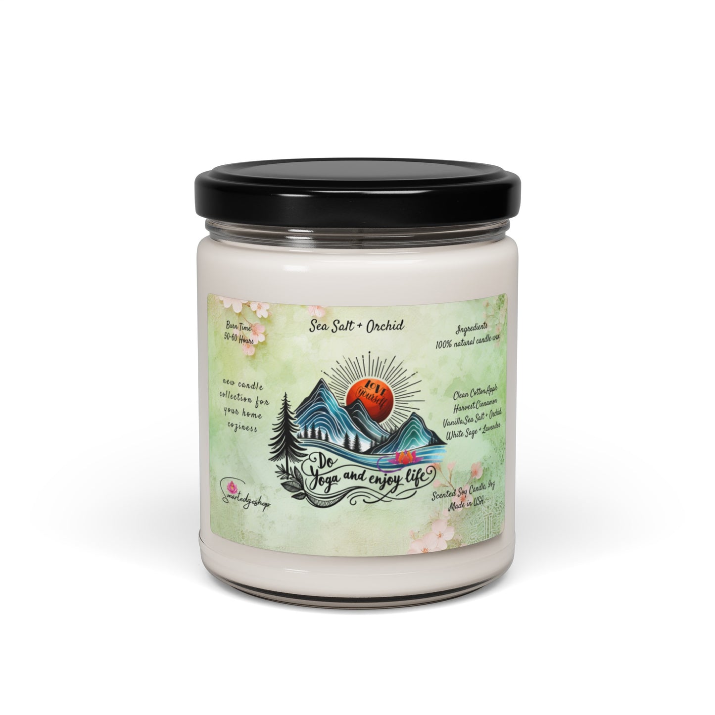 Do Yoga And Enjoy Life Yoga Scented Soy Candle, 9oz,Yoga , CuteCandle, Mindful Gift, Yoga lovers candle, Yoga Instructor Gift, Gift For Yoga lovers, Gift For Yogi.