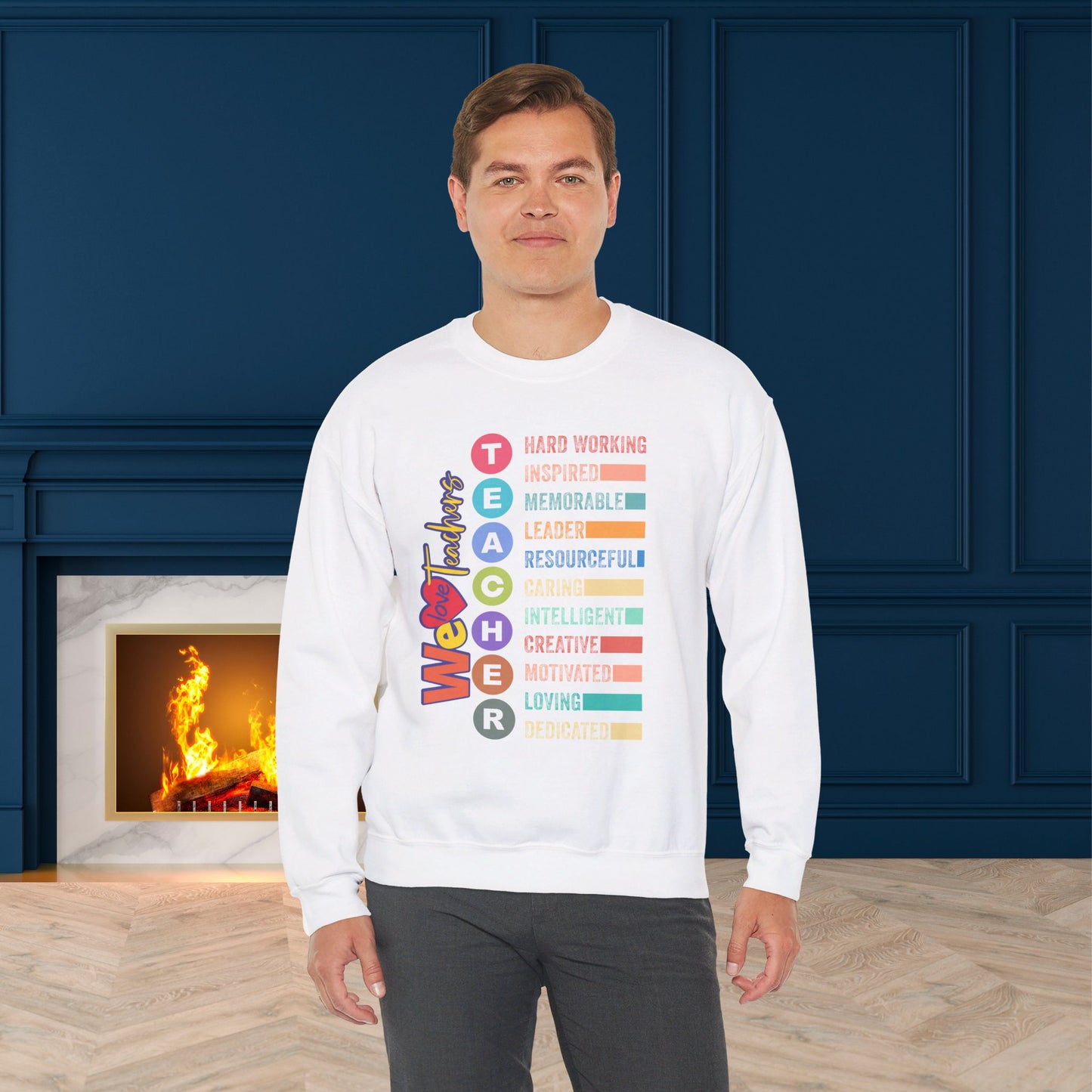 Back To school unisex heavy blend crewneck sweatshirt, We Love Teachers Sweatshirt,Teacher Back To school Sweatshirt. First Day Vibes Sweatshirt.