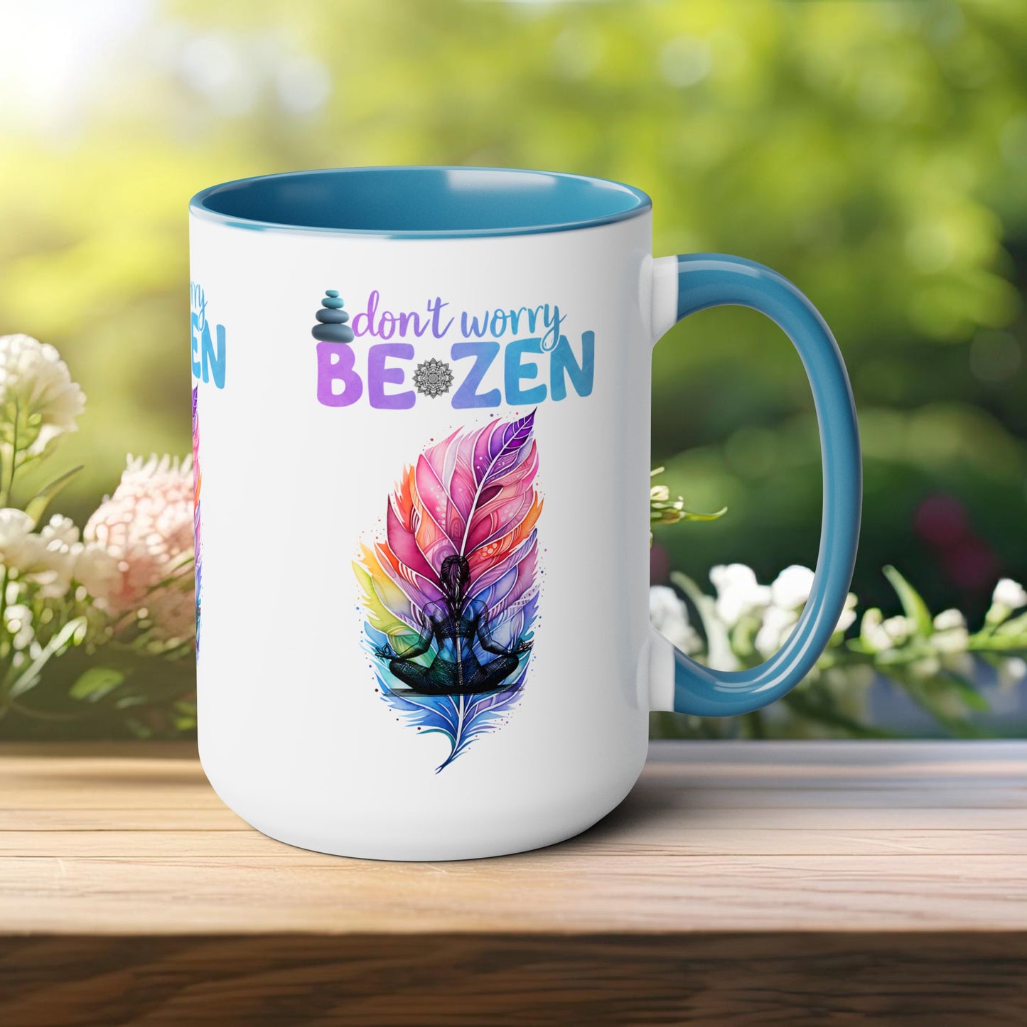 Don't worry Be Zen Yoga Coffee Mug, Cute Yoga Coffee Mug, Yoga lovers Coffee Mug, Yoga Instructor Gift, Gift For Yoga lover, Gift For Yogi.