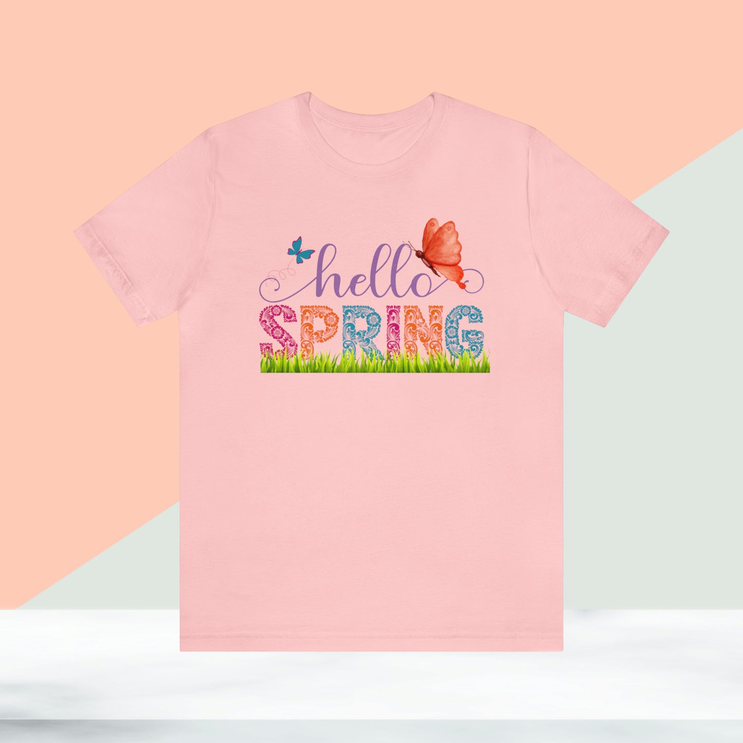 Hello Spring Unisex T-shirt, Spring Vibes Trendy Shirt.
