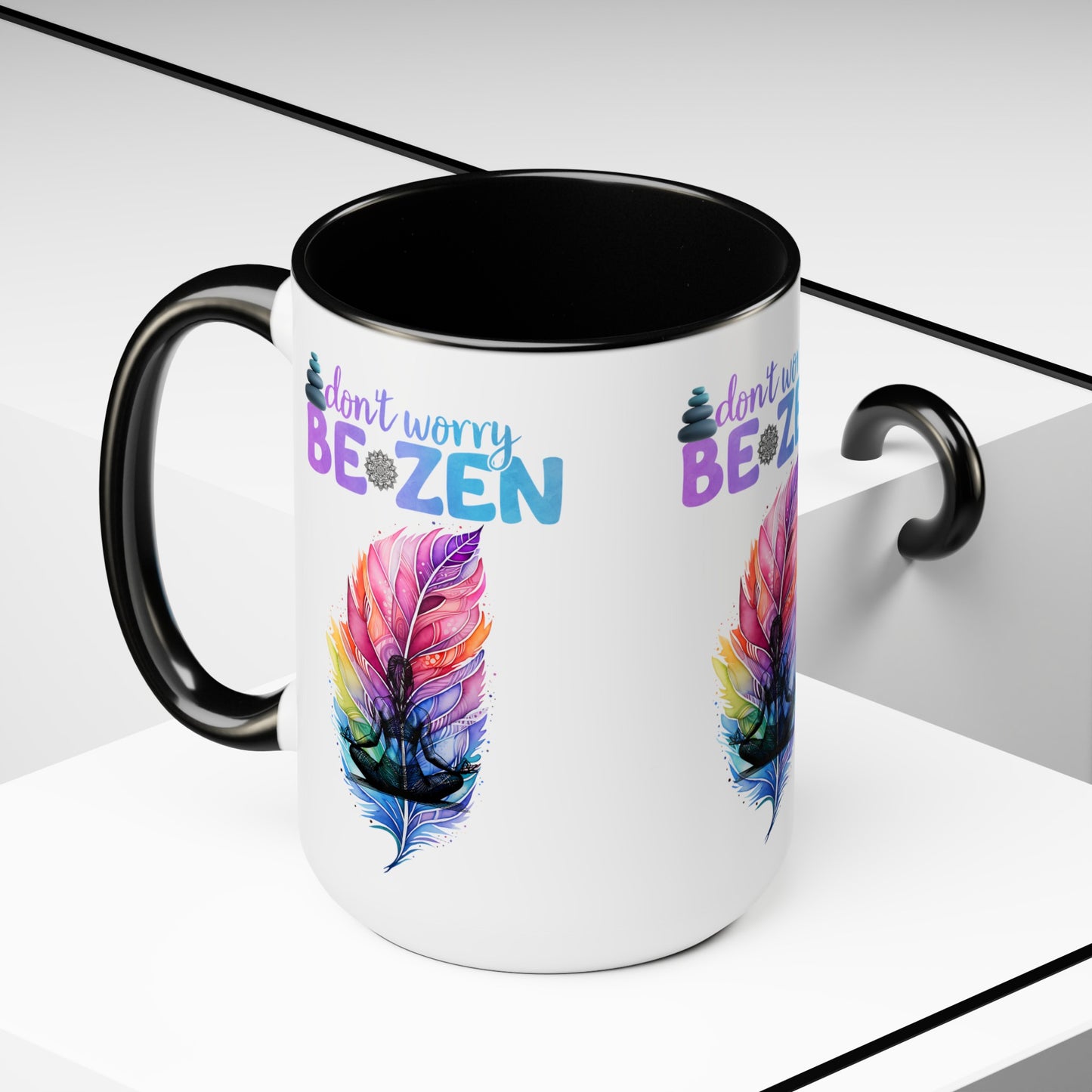 Don't worry Be Zen Yoga Coffee Mug, Cute Yoga Coffee Mug, Yoga lovers Coffee Mug, Yoga Instructor Gift, Gift For Yoga lover, Gift For Yogi.