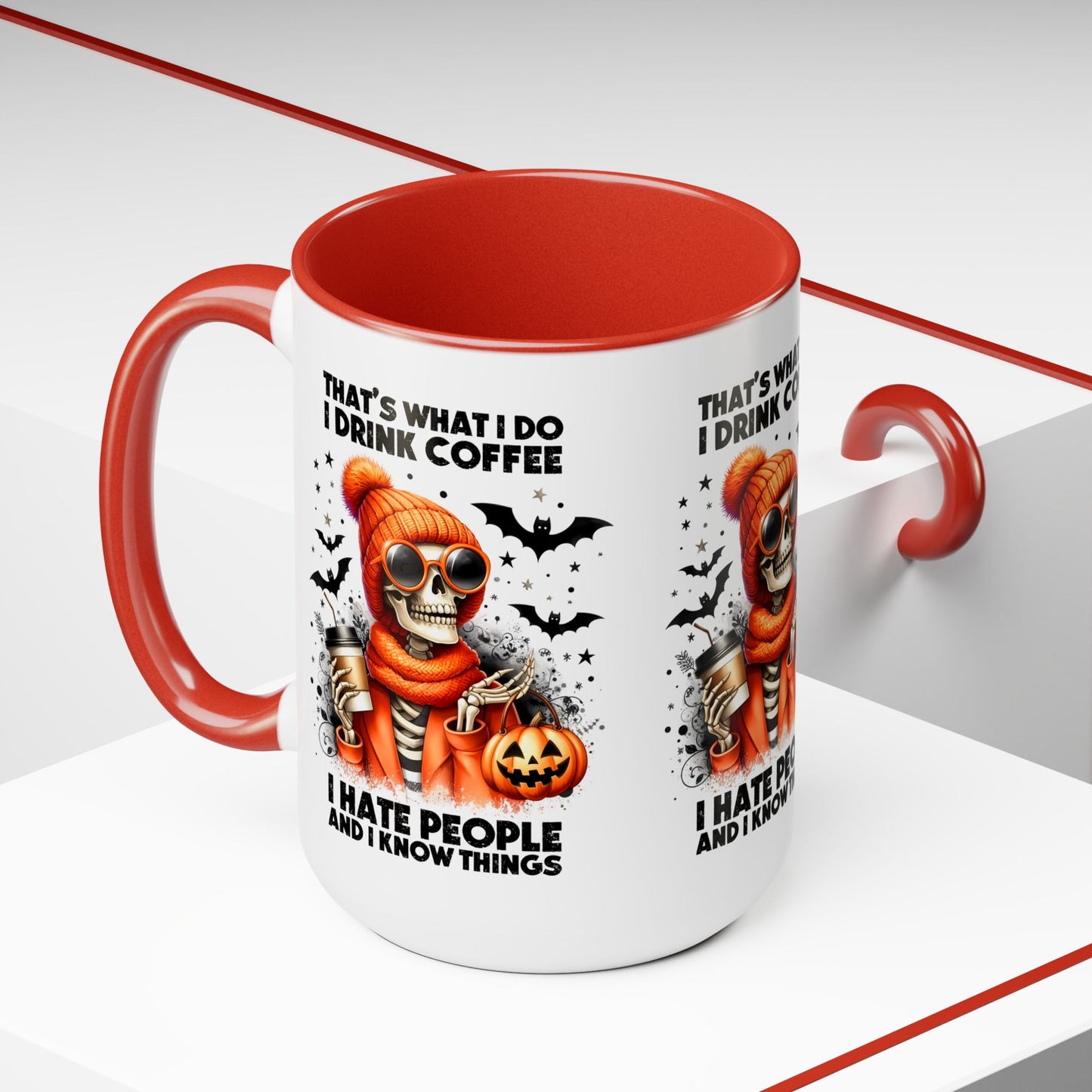 Happy Halloween Coffee Mug, Let's Go Halloween Coffee Mug, Trick or Treat Halloween Coffee Mug, Cute Skeleton Coffee Mug, Spooky Season Halloween Coffee Mug.