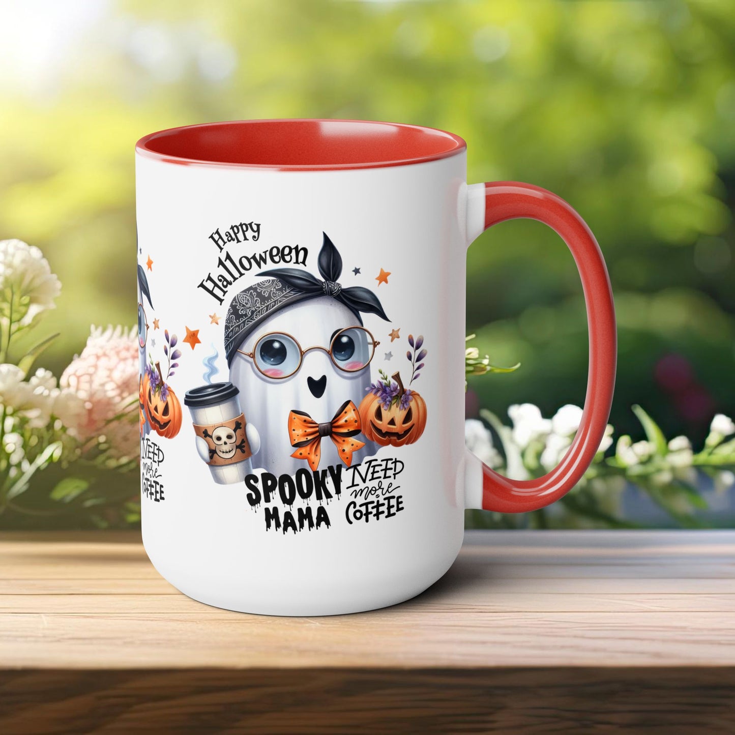 Spooky Mama Halloween Coffee Mug, Let's Go Halloween Coffee Mug, Trick or Treat Halloween Coffee Mug, Cute Ghost Coffee Mug, Spooky Season Halloween Coffee Mug.