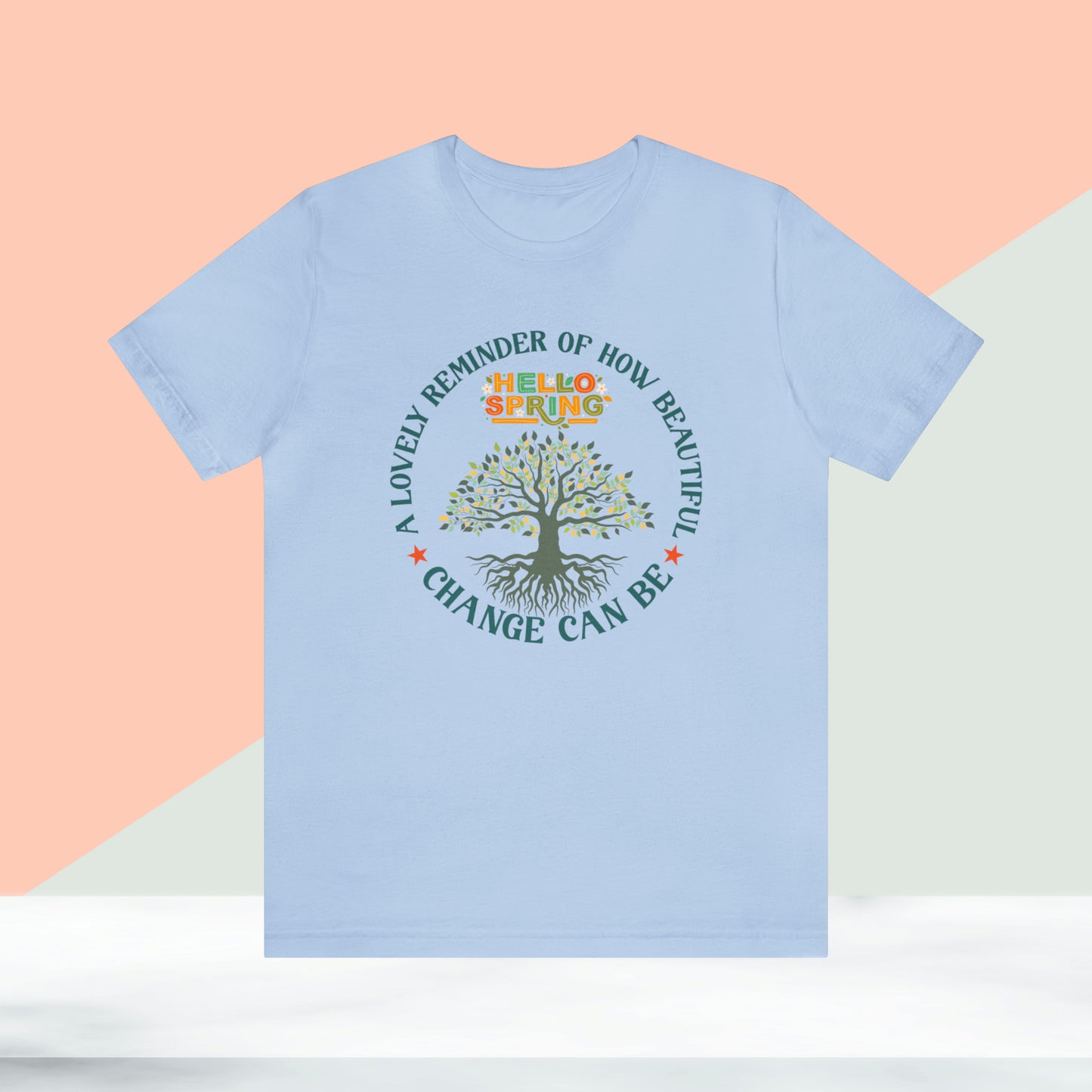 Spring Unisex T-shirt, Spring Flowers Trendy Shirt.