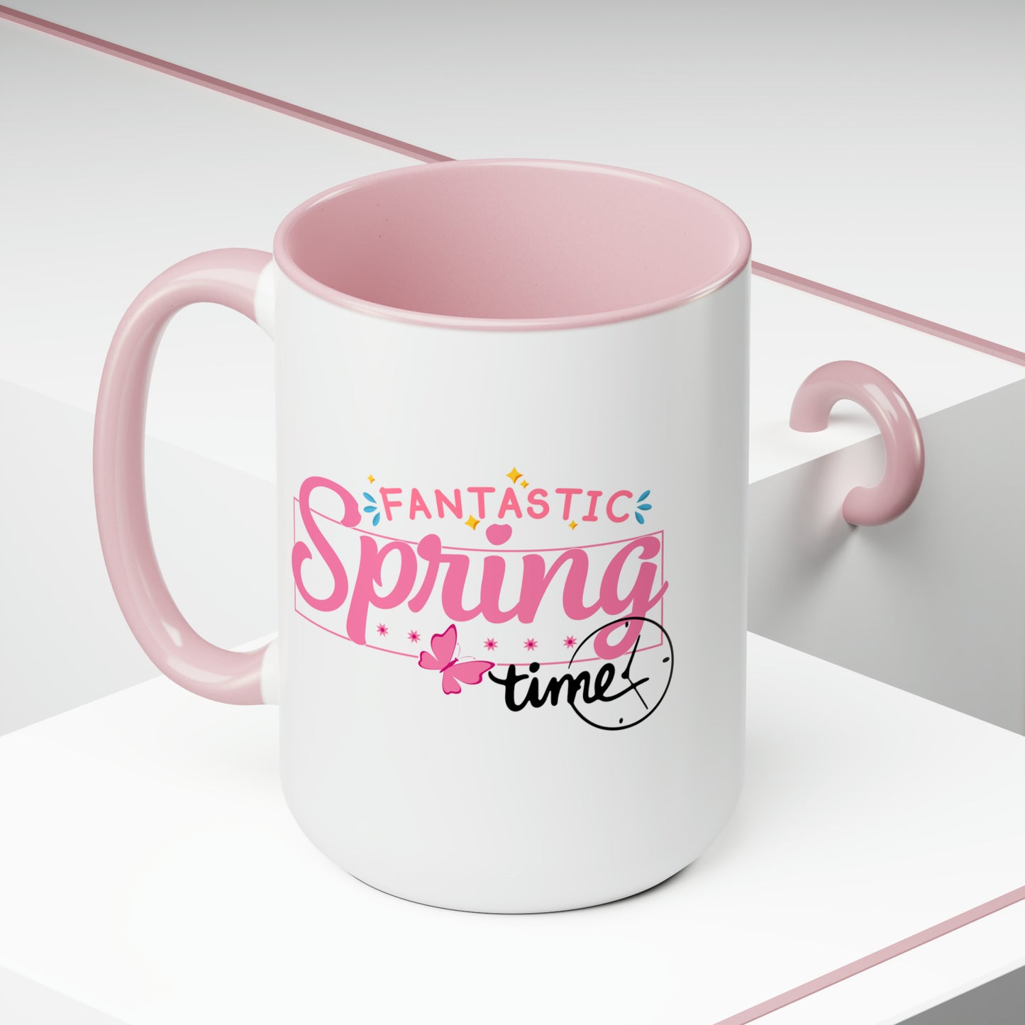 Spring Time two-Tone Coffee Mugs, 15oz