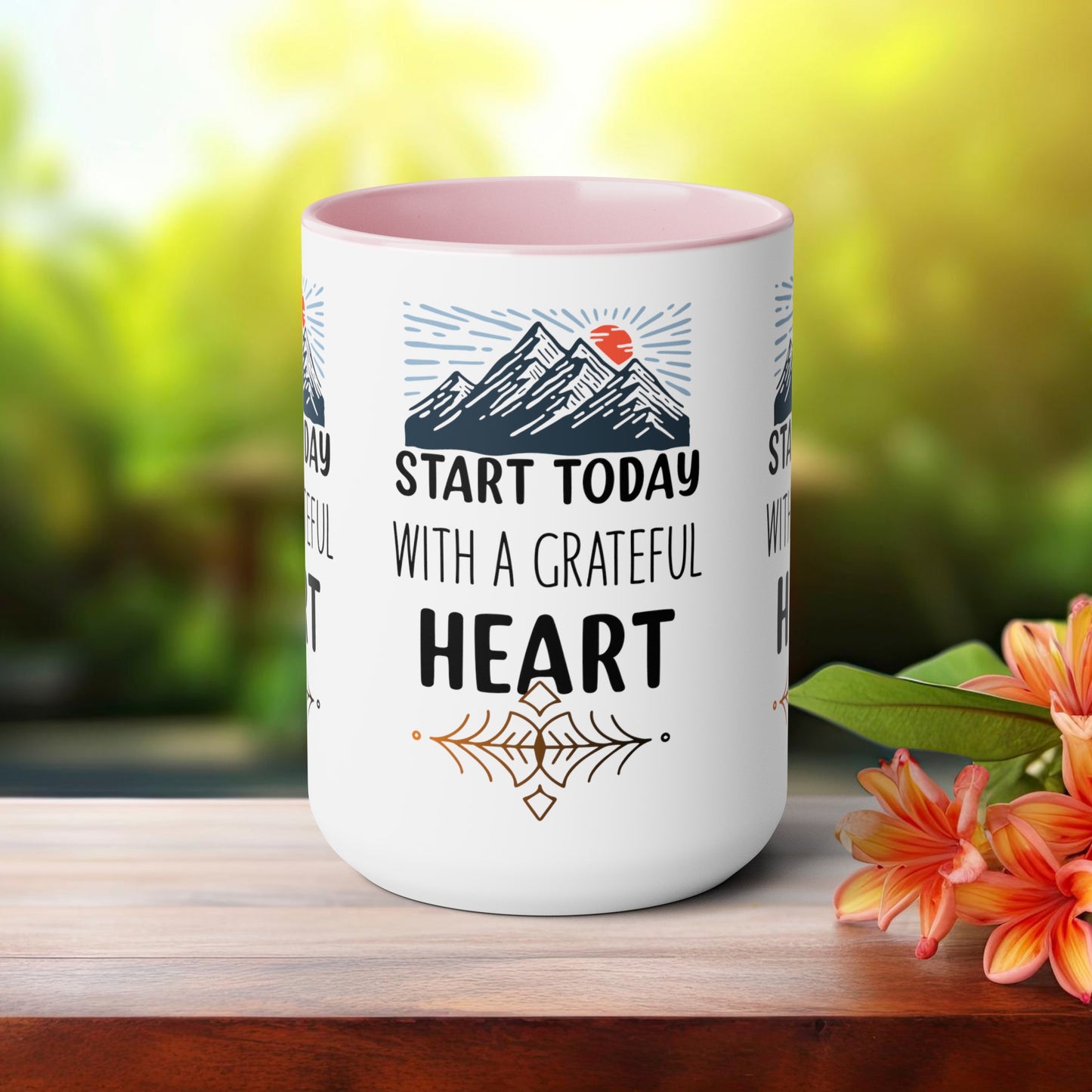 Start Today With A Grateful Heart Yoga coffee Mug, Yoga lovers Coffee mug, Yoga Instructor Gift, Gift For Yoga lover, Gift For Yogi.