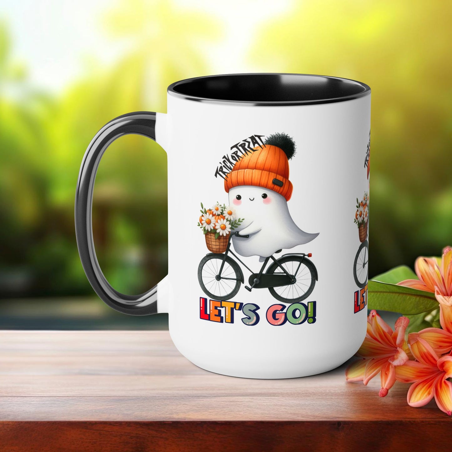 Happy Halloween Coffee Mug, Let's Go Halloween Coffee Mug, Trick or Treat Halloween Coffee Mug, Cute Ghost Coffee Mug, Spooky Season Halloween Coffee Mug.