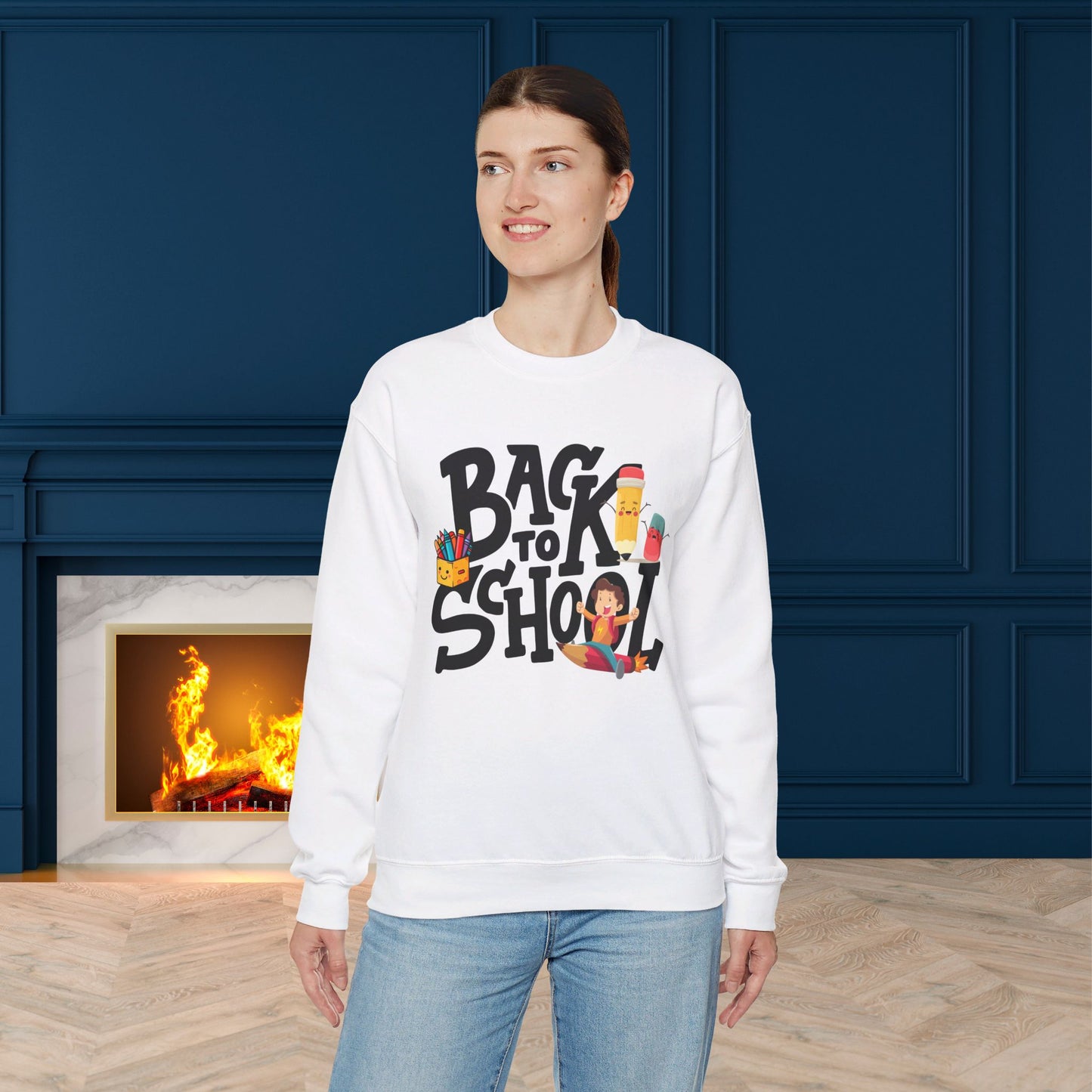 Back To school unisex heavy blend crewneck sweatshirt, We Love Teachers Sweatshirt,Teacher Back To school Sweatshirt. First Day Vibes Sweatshirt.
