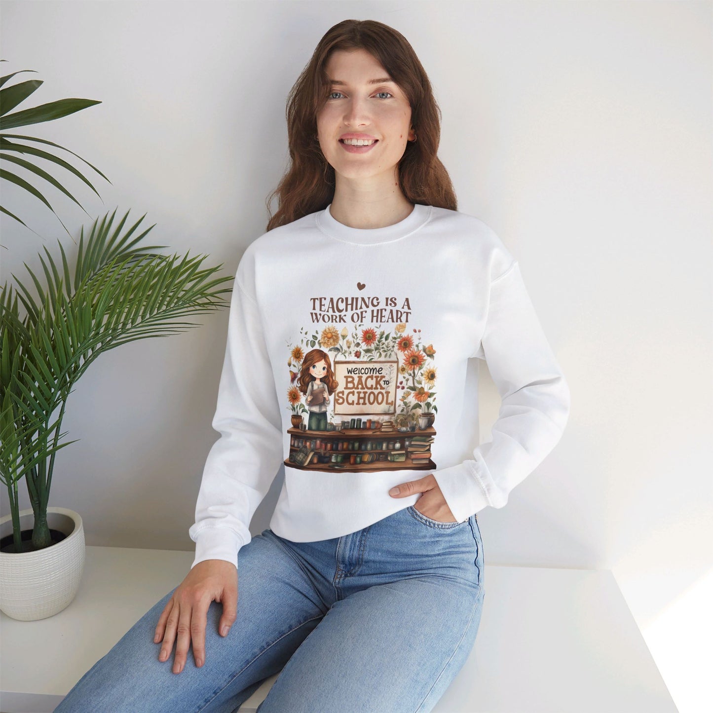 We Love Teachers Sweatshirt, Back To school unisex heavy blend crewneck sweatshirt, Teacher Back To school Sweatshirt. First Day Vibes Sweatshirt.