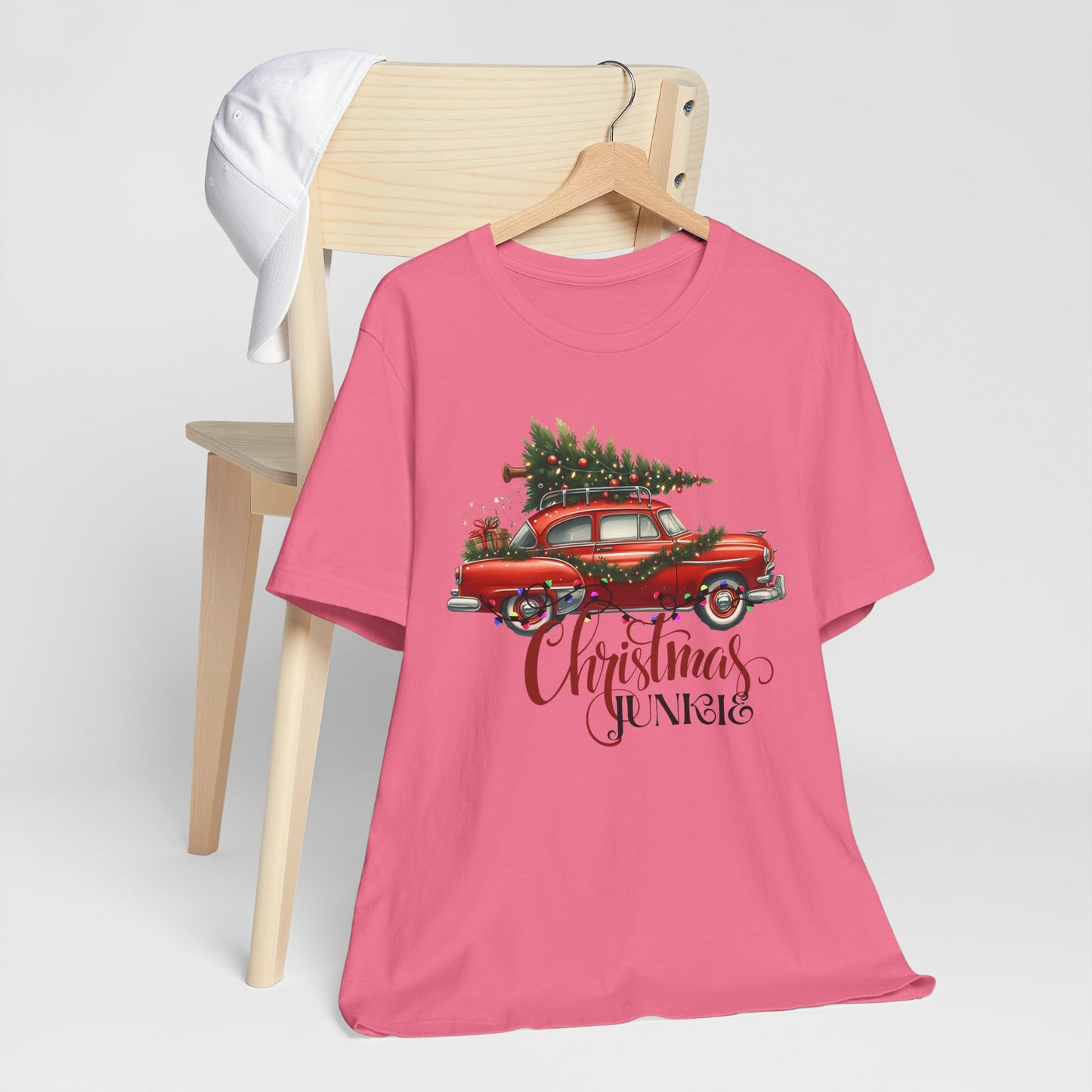 Christmas Junkie Christmas Unisex Tee, Christmas Shirt, Christmas Outfit, Merry Christmas T-shirt, Merry Christmas 2024 T-shirt, Christmas Gift, Family Holiday Outfit.