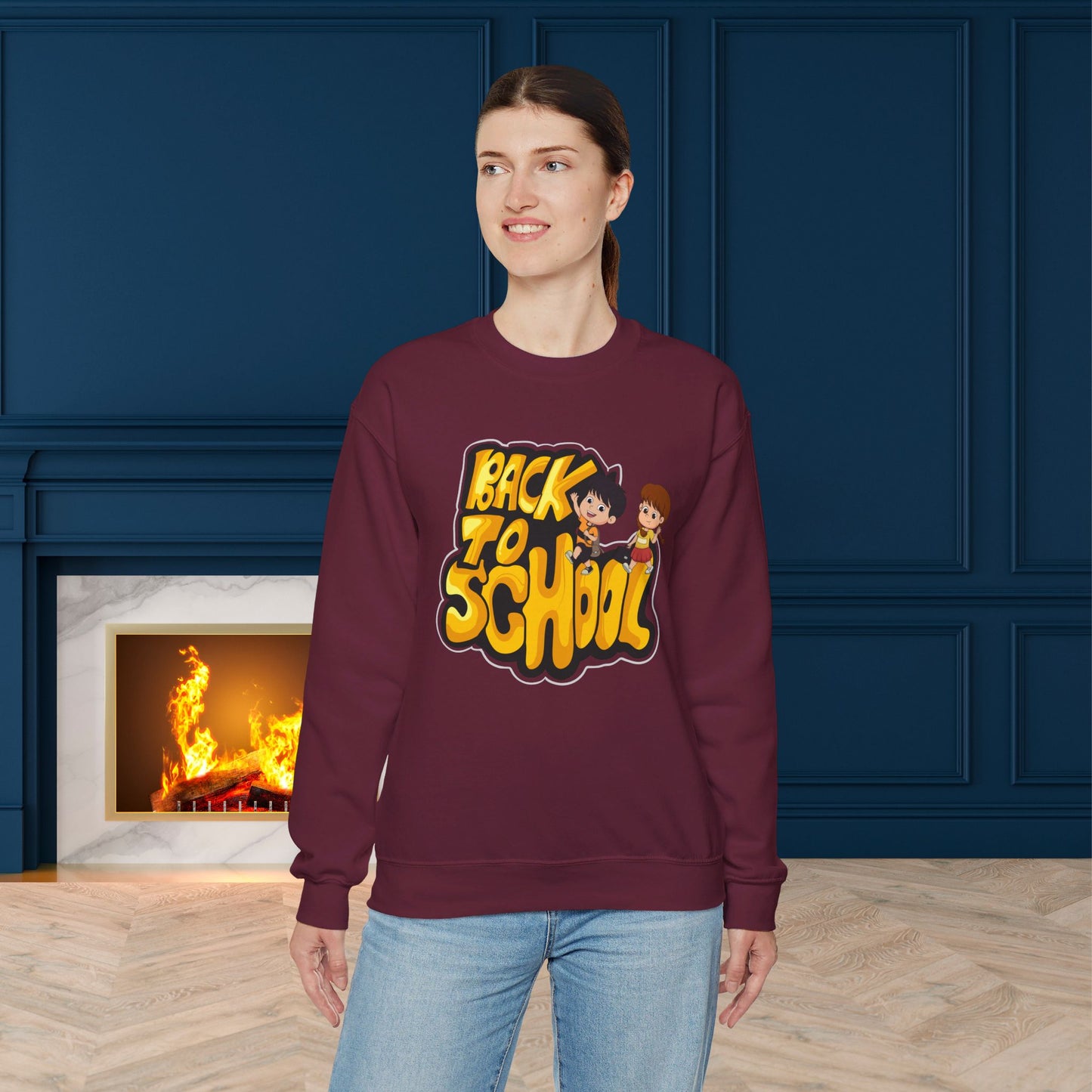 Back To school unisex heavy blend crewneck sweatshirt, We Love Teachers Sweatshirt,Teacher Back To school Sweatshirt. First Day Vibes Sweatshirt.