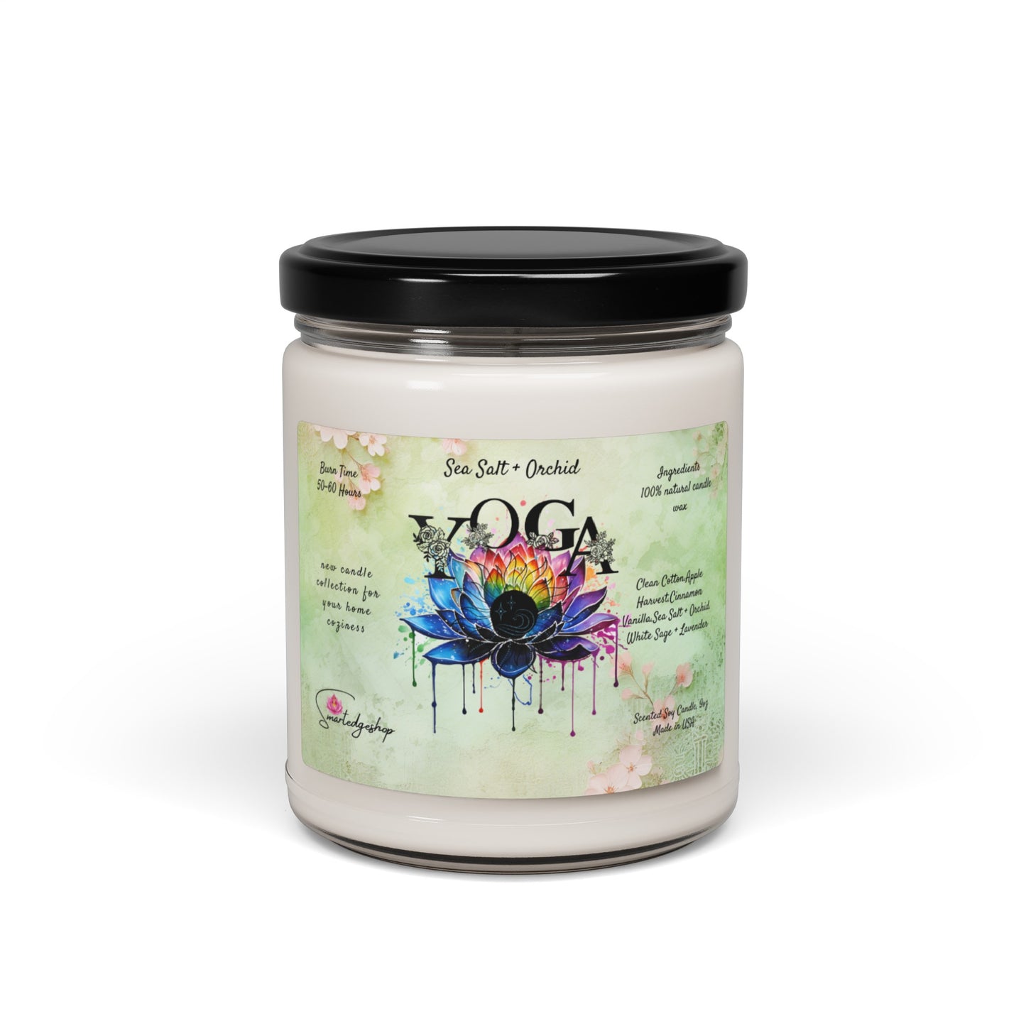 Yoga Scented Soy Candle, 9oz,Yoga , CuteCandle, Mindful Gift, Yoga lovers candle, Yoga Instructor Gift, Gift For Yoga lovers, Gift For Yogi.