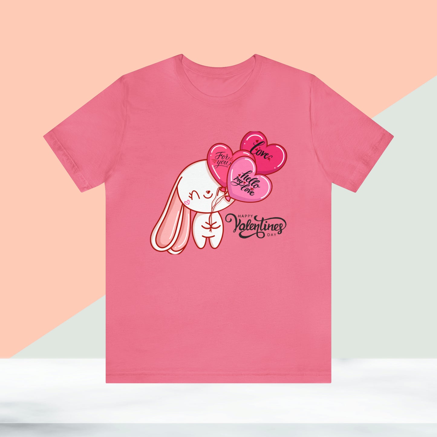 Happy valentines day Unisex Jersey Short Sleeve Tee