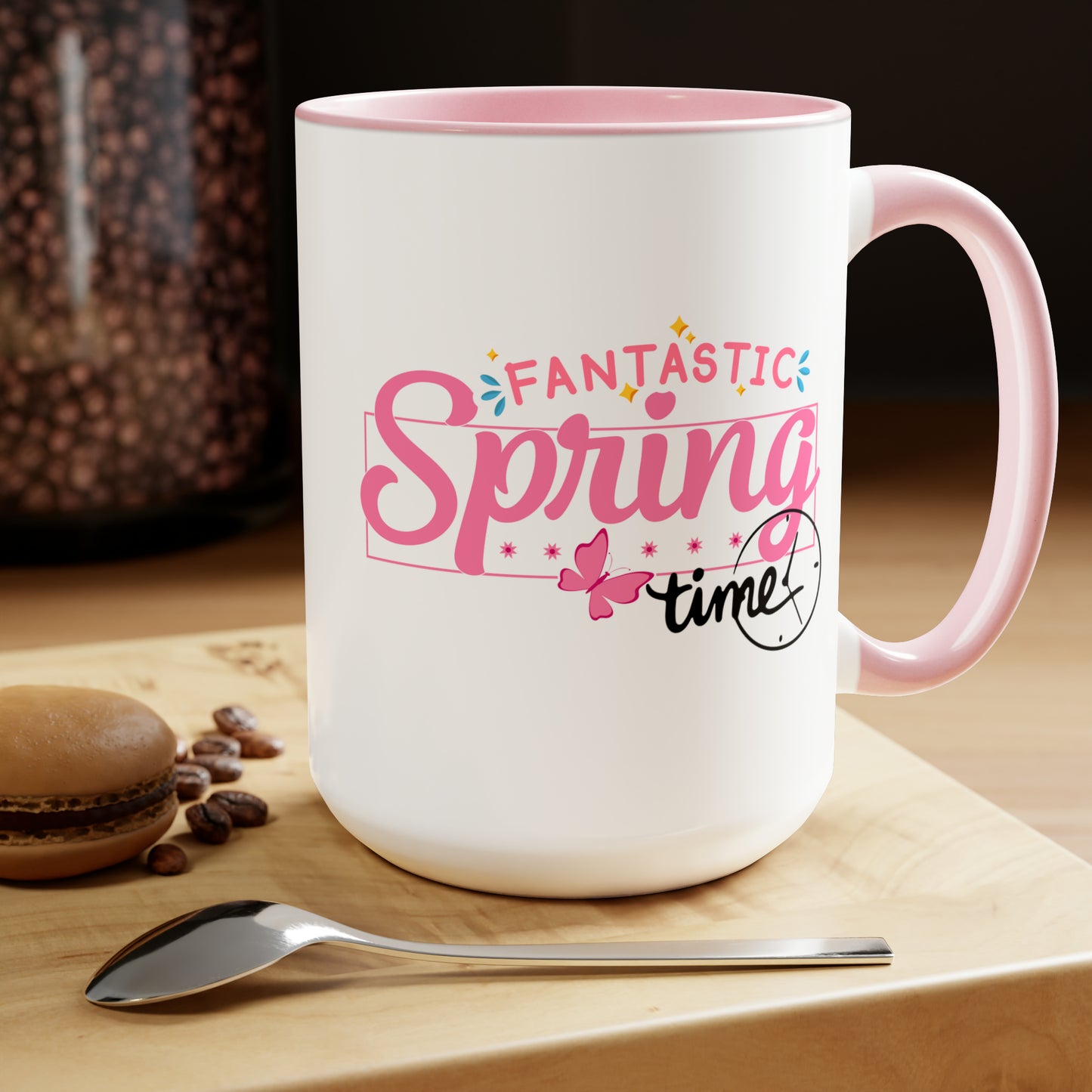 Spring Time two-Tone Coffee Mugs, 15oz