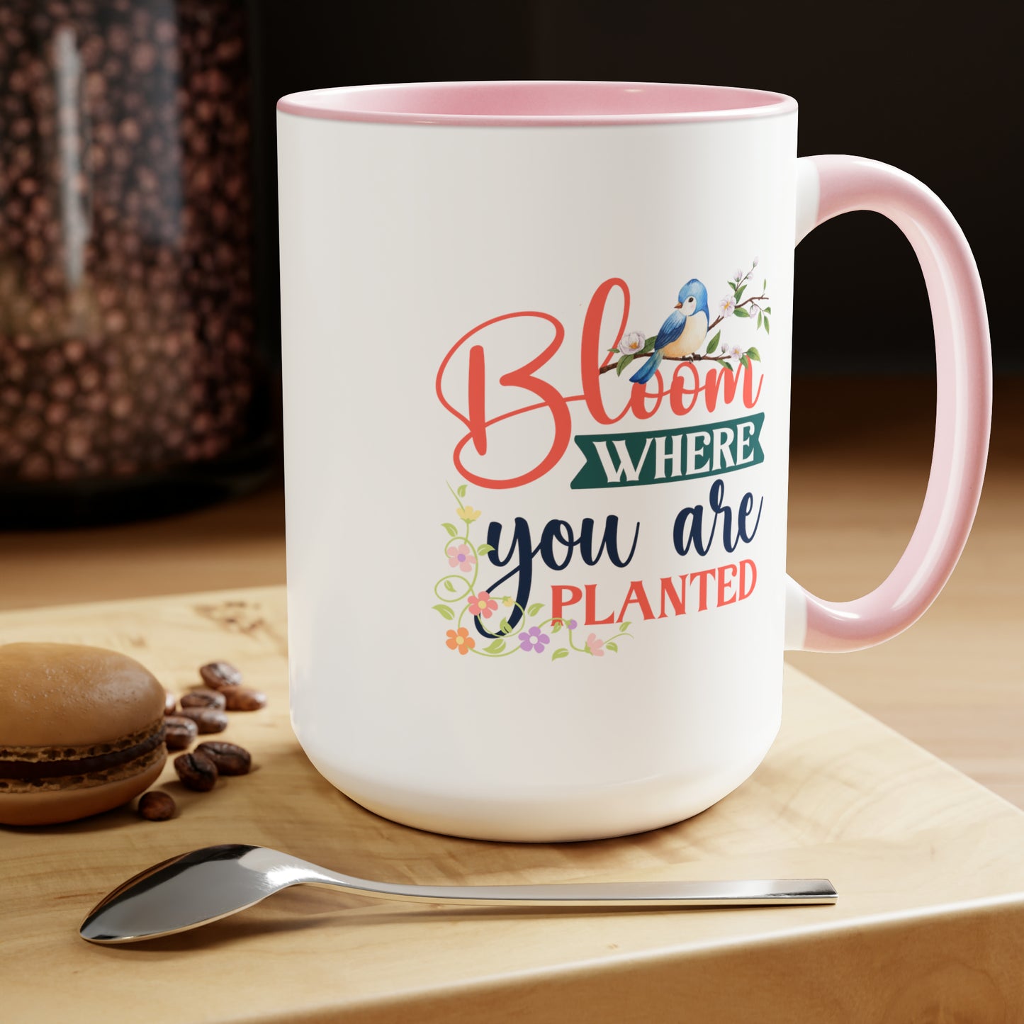 Spring time two-Tone Coffee Mugs, 15oz