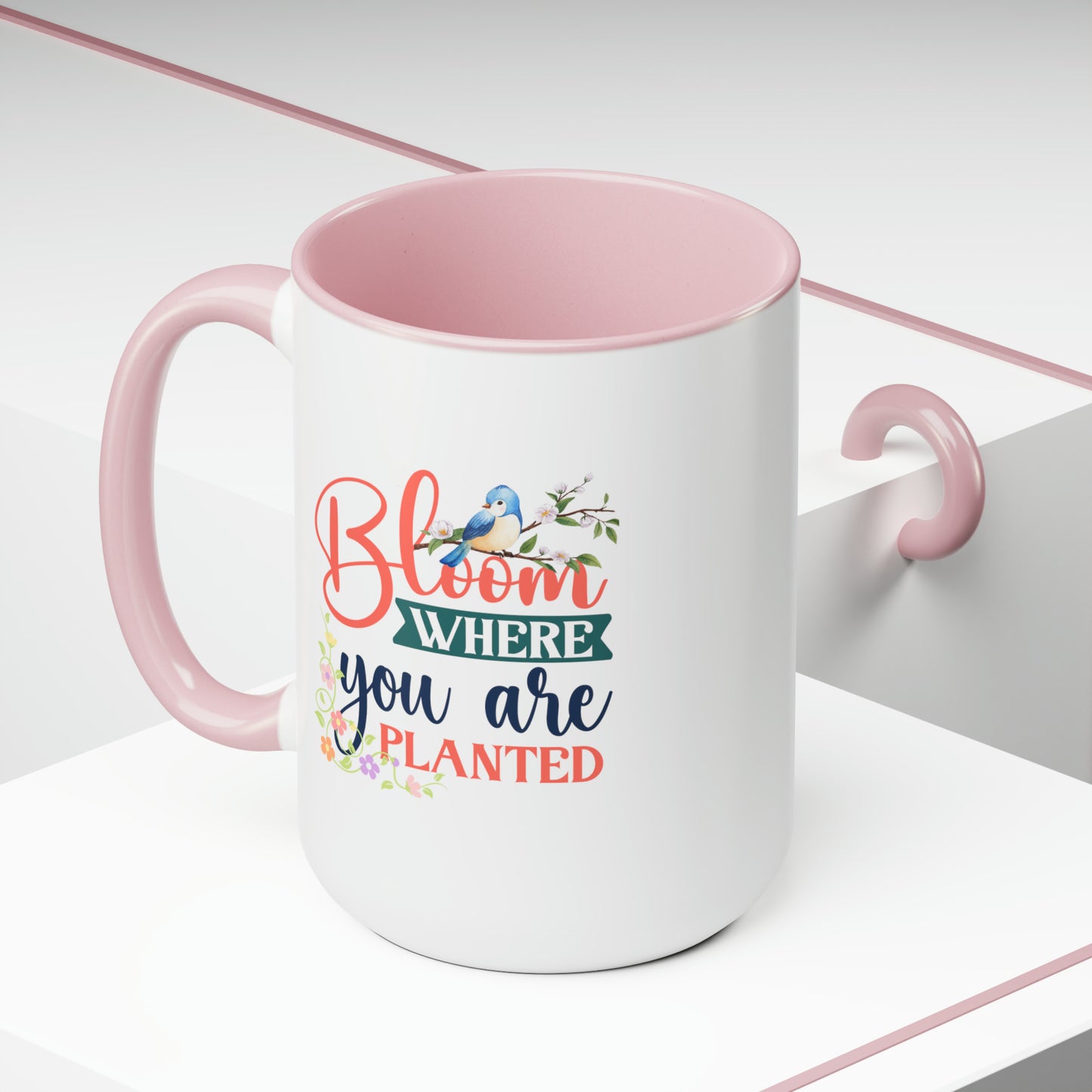 Spring time two-Tone Coffee Mugs, 15oz