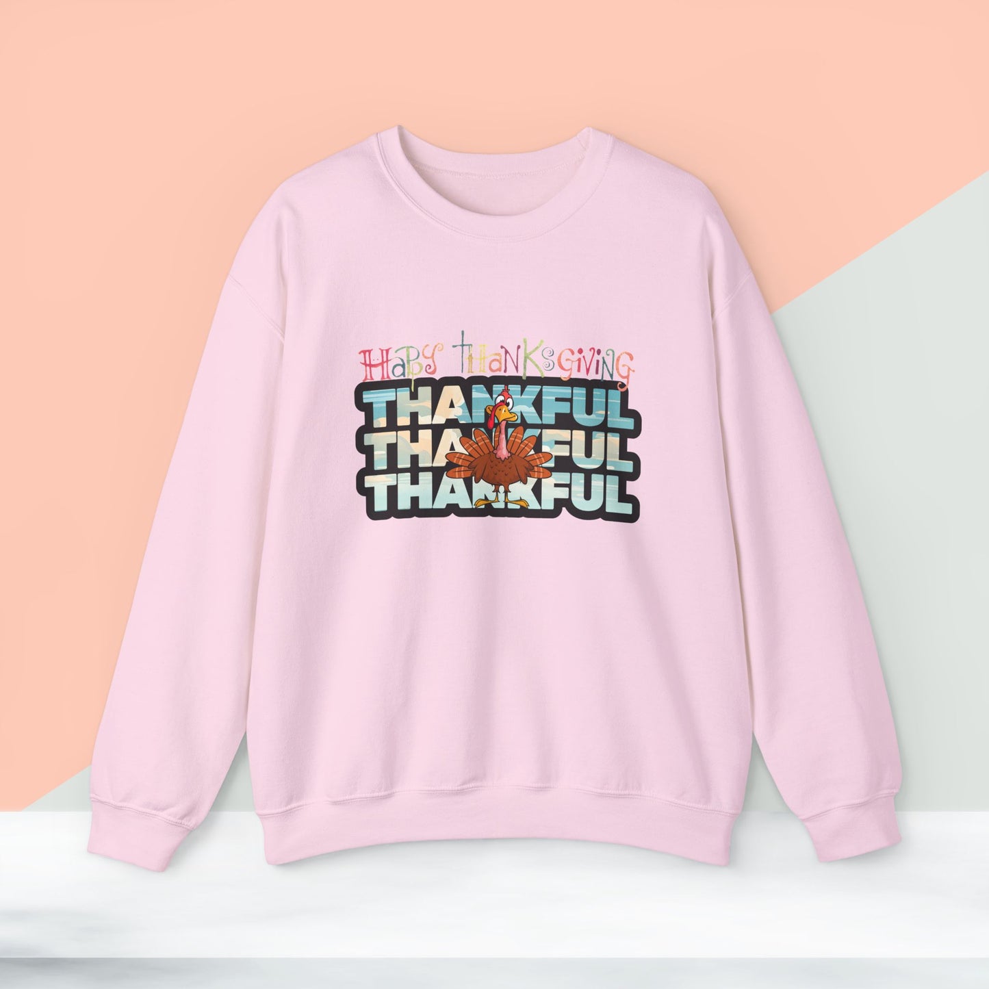 Thankful Sweatshirt, HappyThanksgiving Sweatshirt - Unisex Heavy Blend, Happy Thanksgiving2024 Sweatshirt, Thanksgiving Gift, Festive Sweatshirt.