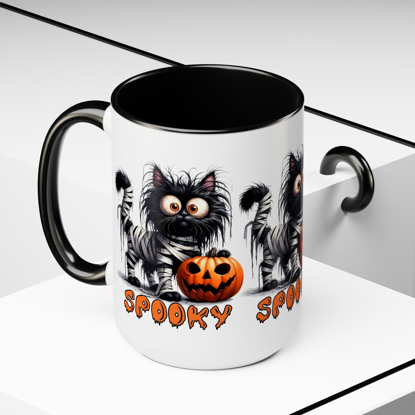 Spooky Happy Halloween Coffee Mug, Let's Go Halloween Coffee Mug, Trick or Treat Halloween Coffee Mug, Cute Ghost Coffee Mug, Spooky Season Halloween Coffee Mug.
