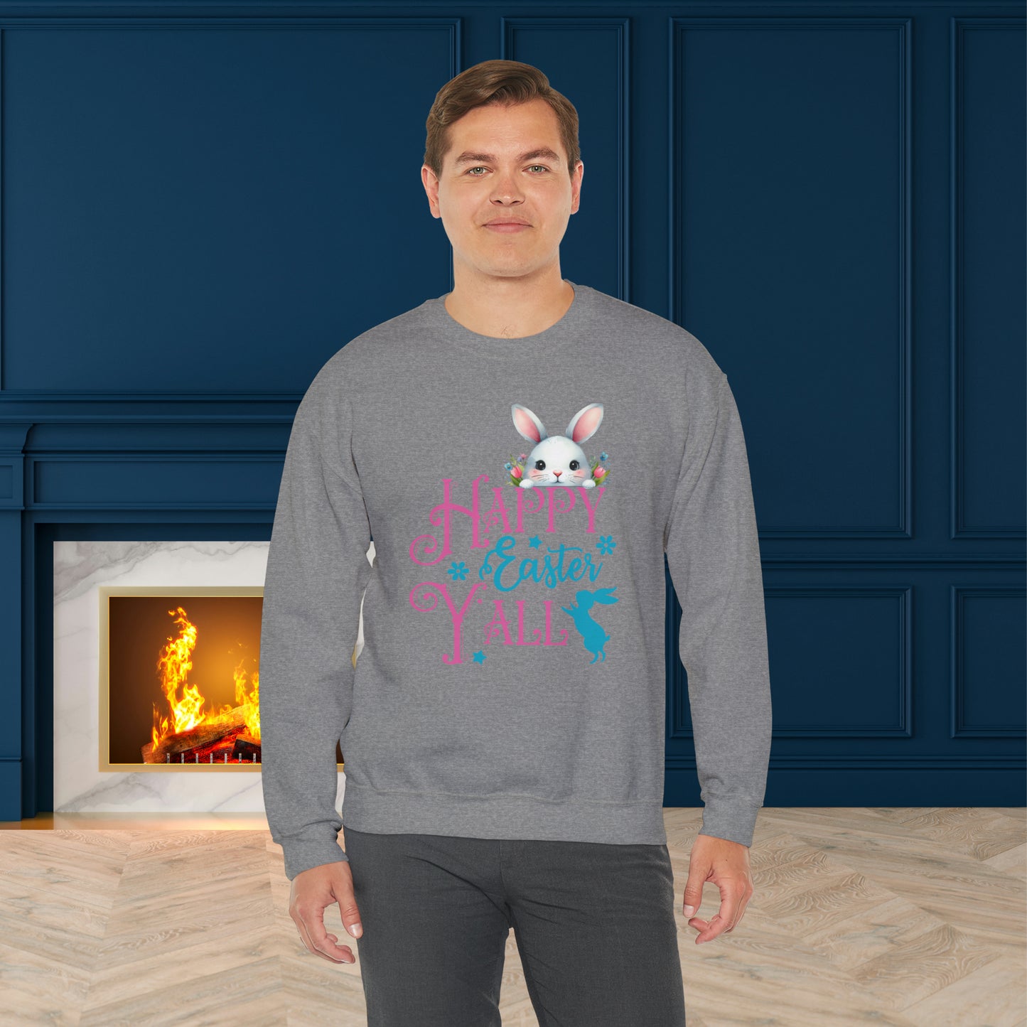 Happy Easter YAll Unisex Crewneck Sweatshirt