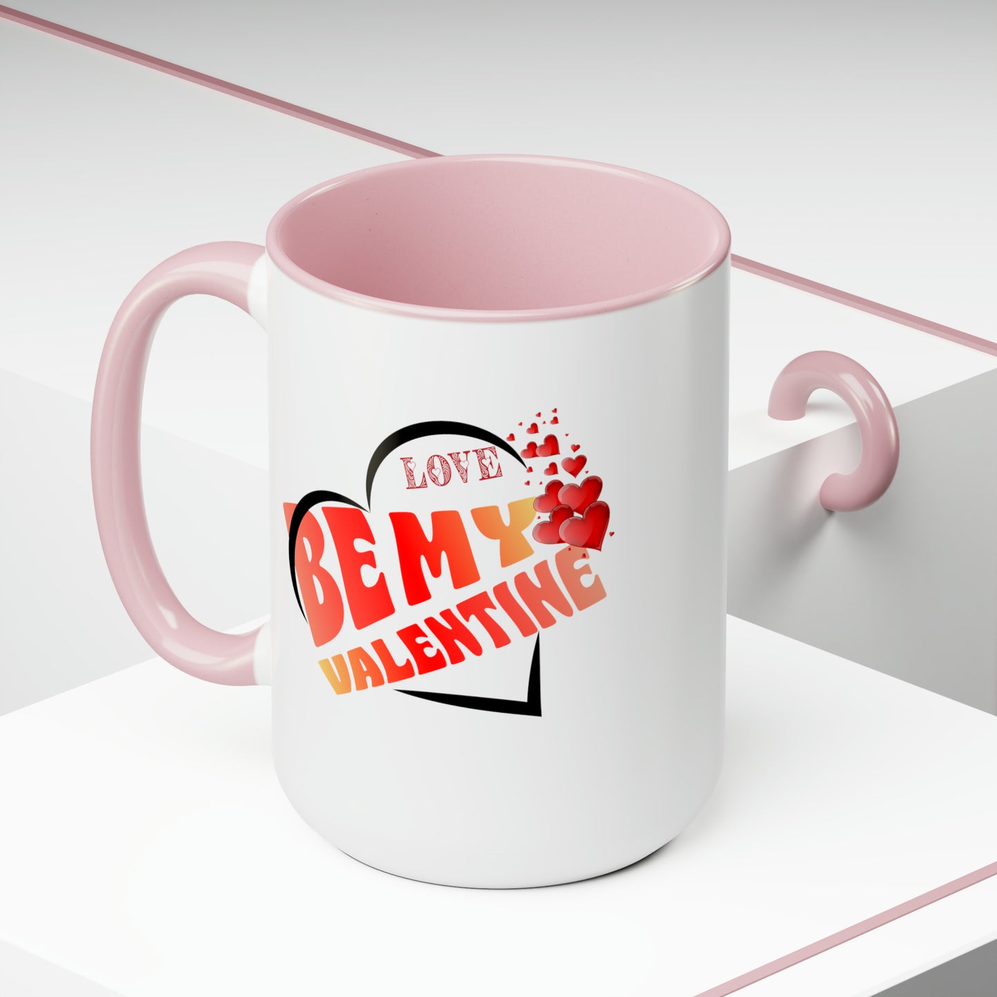 Happy valentines day Two-Tone Coffee Mugs, 15oz